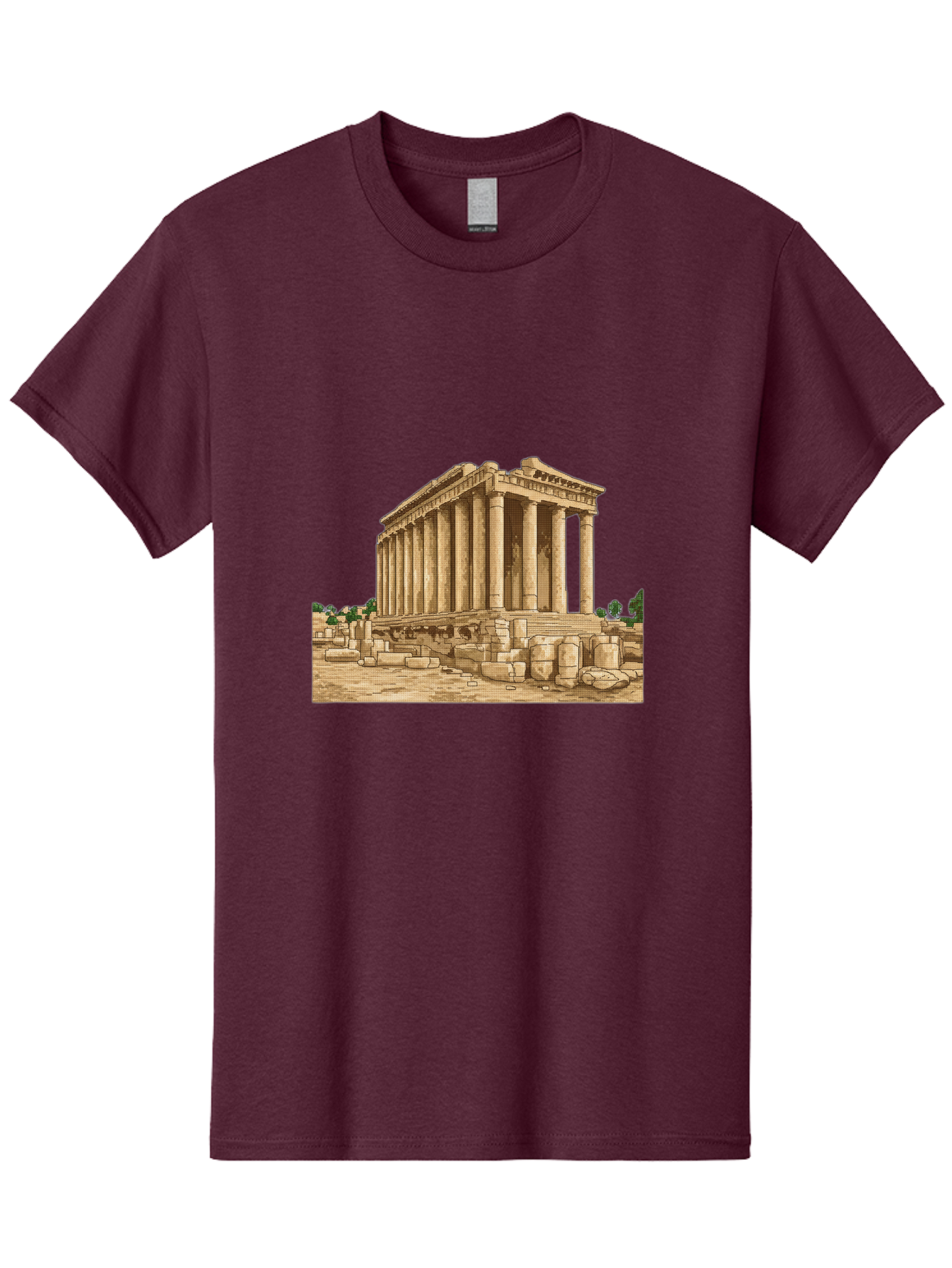 Ancient-Greek-Temple Men'S Graphic Tee, 100% Cotton, Comfortable Casual Summer Wear, Machine Washable, Vintage Camera, Old Camera, Antique Camera, Black Camera, Classic Photography, Photography Equipment, Nostalgic Device, Film Camera, Bag134 7
