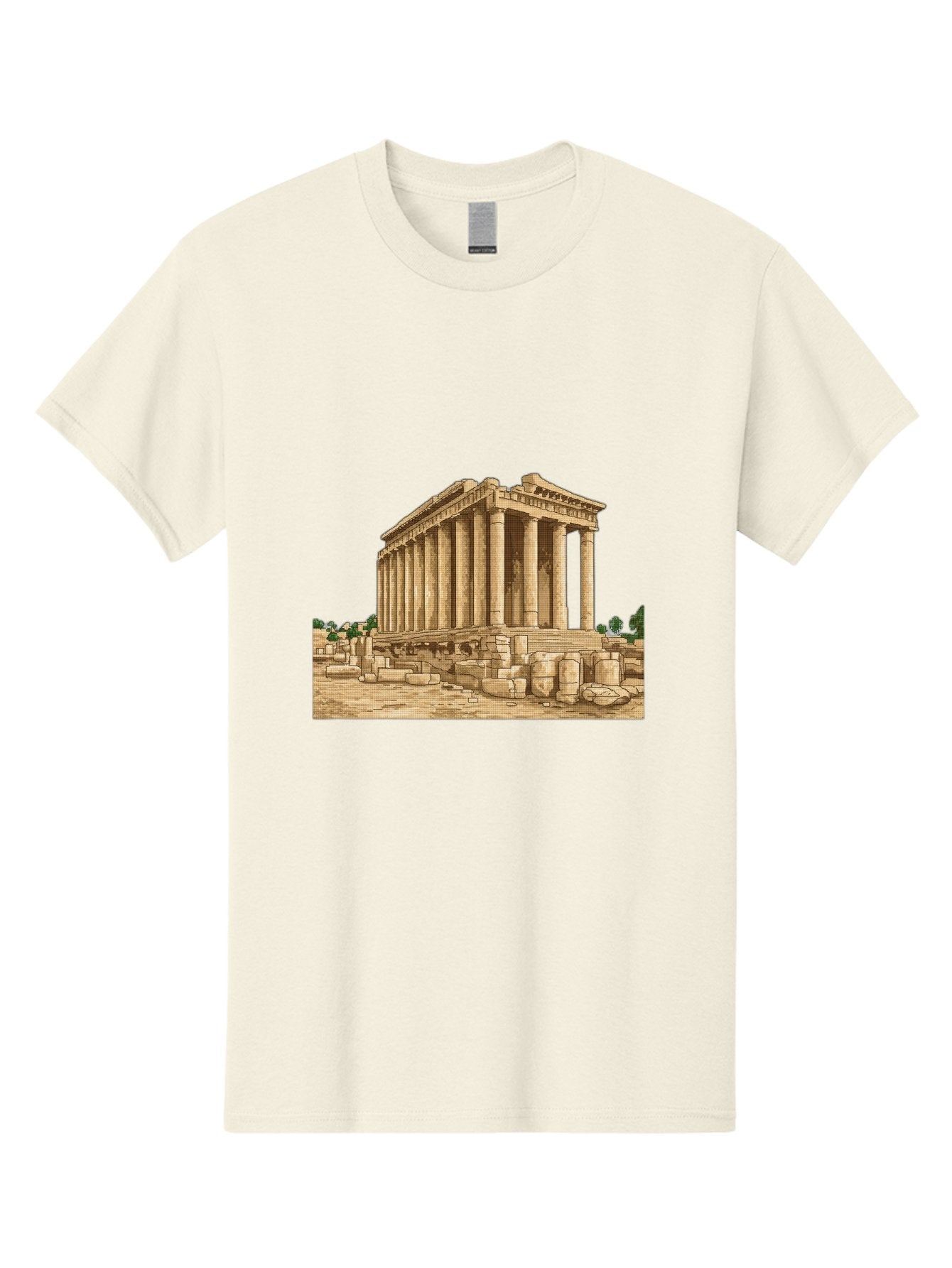 Ancient-Greek-Temple Men'S Graphic Tee, 100% Cotton, Comfortable Casual Summer Wear, Machine Washable, Vintage Camera, Old Camera, Antique Camera, Black Camera, Classic Photography, Photography Equipment, Nostalgic Device, Film Camera, Bag134 4