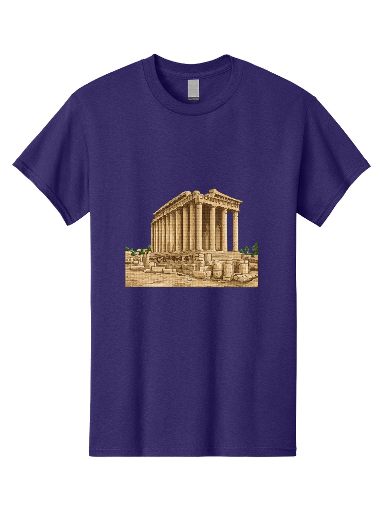 Ancient-Greek-Temple Men'S Graphic Tee, 100% Cotton, Comfortable Casual Summer Wear, Machine Washable, Vintage Camera, Old Camera, Antique Camera, Black Camera, Classic Photography, Photography Equipment, Nostalgic Device, Film Camera, Bag134 5