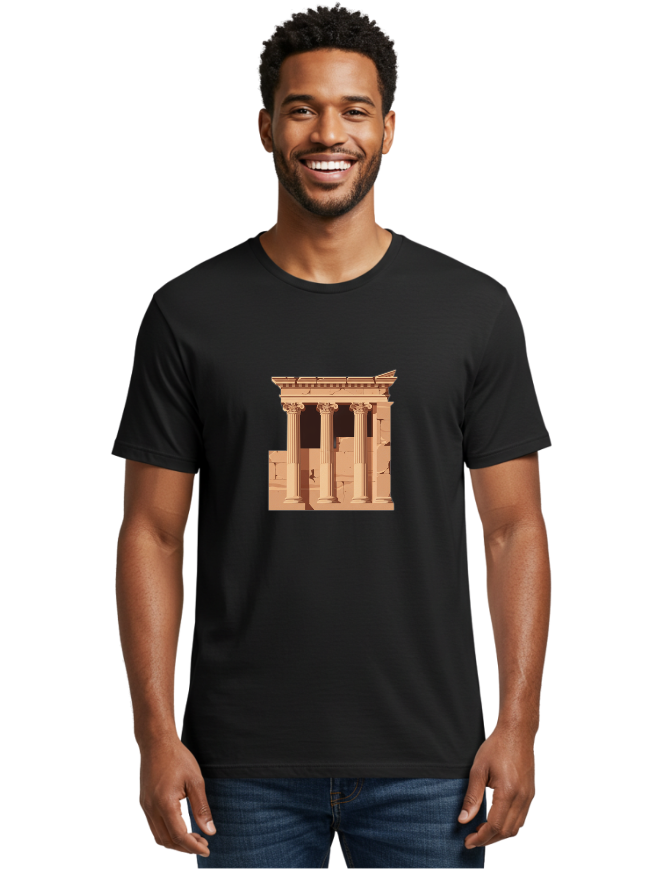 Ancient-Temple Men'S Graphic Tee, 100% Cotton, Comfortable Casual Summer Wear, Machine Washable, Vintage Camera, Old Camera, Antique Camera, Black Camera, Classic Photography, Photography Equipment, Nostalgic Device, Film Camera, Camera Art Bag135 28