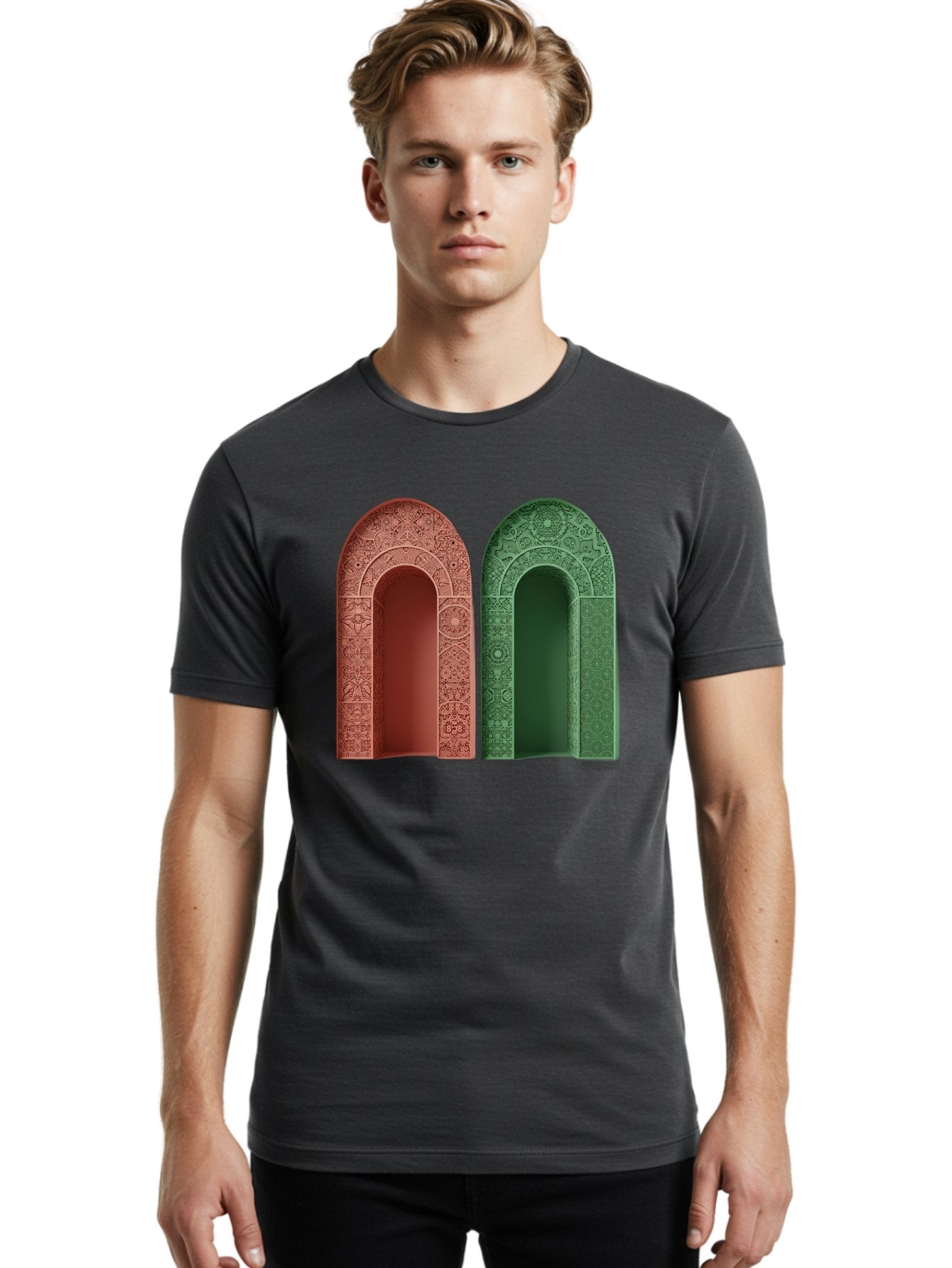 Arched-Doorways Men'S Graphic Tee, 100% Cotton, Comfortable Casual Summer Wear, Machine Washable, Vintage Camera, Old Camera, Antique Camera, Black Camera, Classic Photography, Photography Equipment, Nostalgic Device, Film Camera, Camera Art Bag142 30