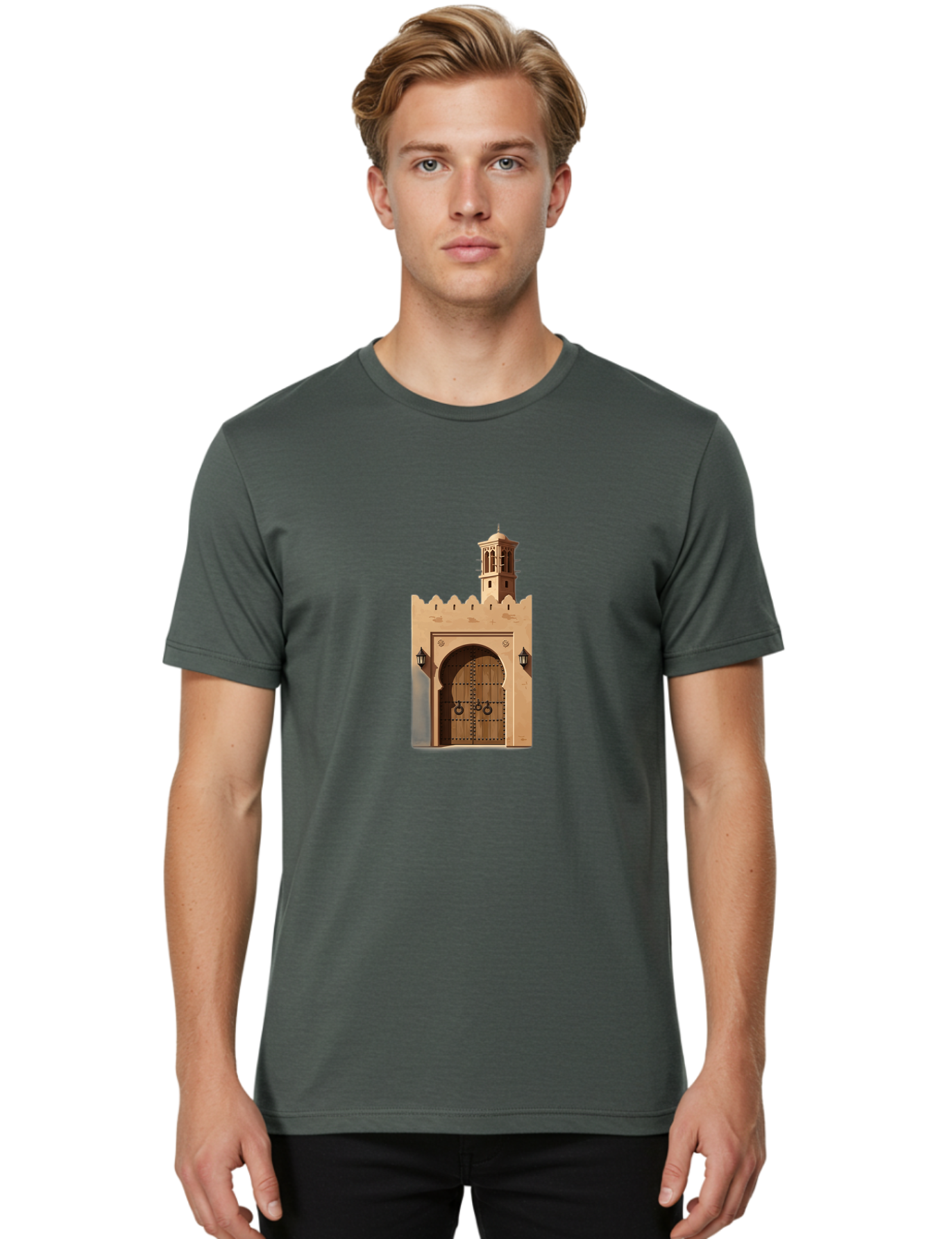 Arched-Gate Men'S Graphic Tee, 100% Cotton, Comfortable Casual Summer Wear, Machine Washable, Vintage Camera, Old Camera, Antique Camera, Black Camera, Classic Photography, Photography Equipment, Nostalgic Device, Film Camera, Camera Art Bag143 30