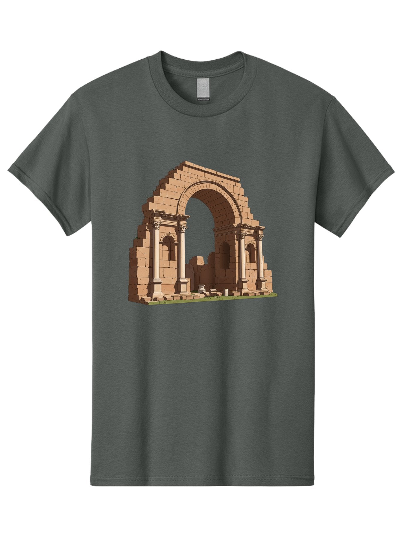 Archway-Ruins Men'S Graphic Tee, 100% Cotton, Comfortable Casual Summer Wear, Machine Washable, Vintage Camera, Old Camera, Antique Camera, Black Camera, Classic Photography, Photography Equipment, Nostalgic Device, Film Camera, Camera Art Bag146 4