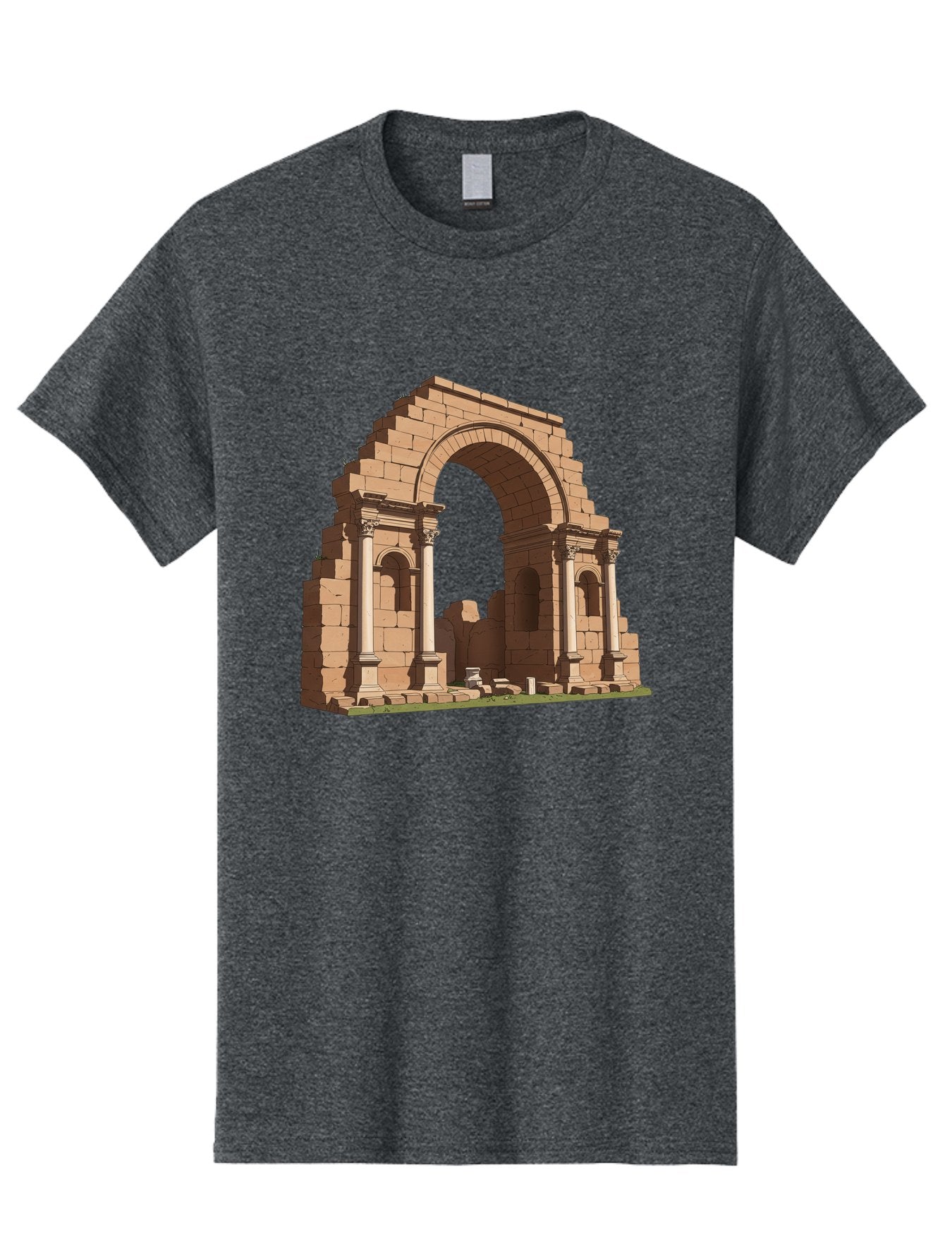 Archway-Ruins Men'S Graphic Tee, 100% Cotton, Comfortable Casual Summer Wear, Machine Washable, Vintage Camera, Old Camera, Antique Camera, Black Camera, Classic Photography, Photography Equipment, Nostalgic Device, Film Camera, Camera Art Bag146 6