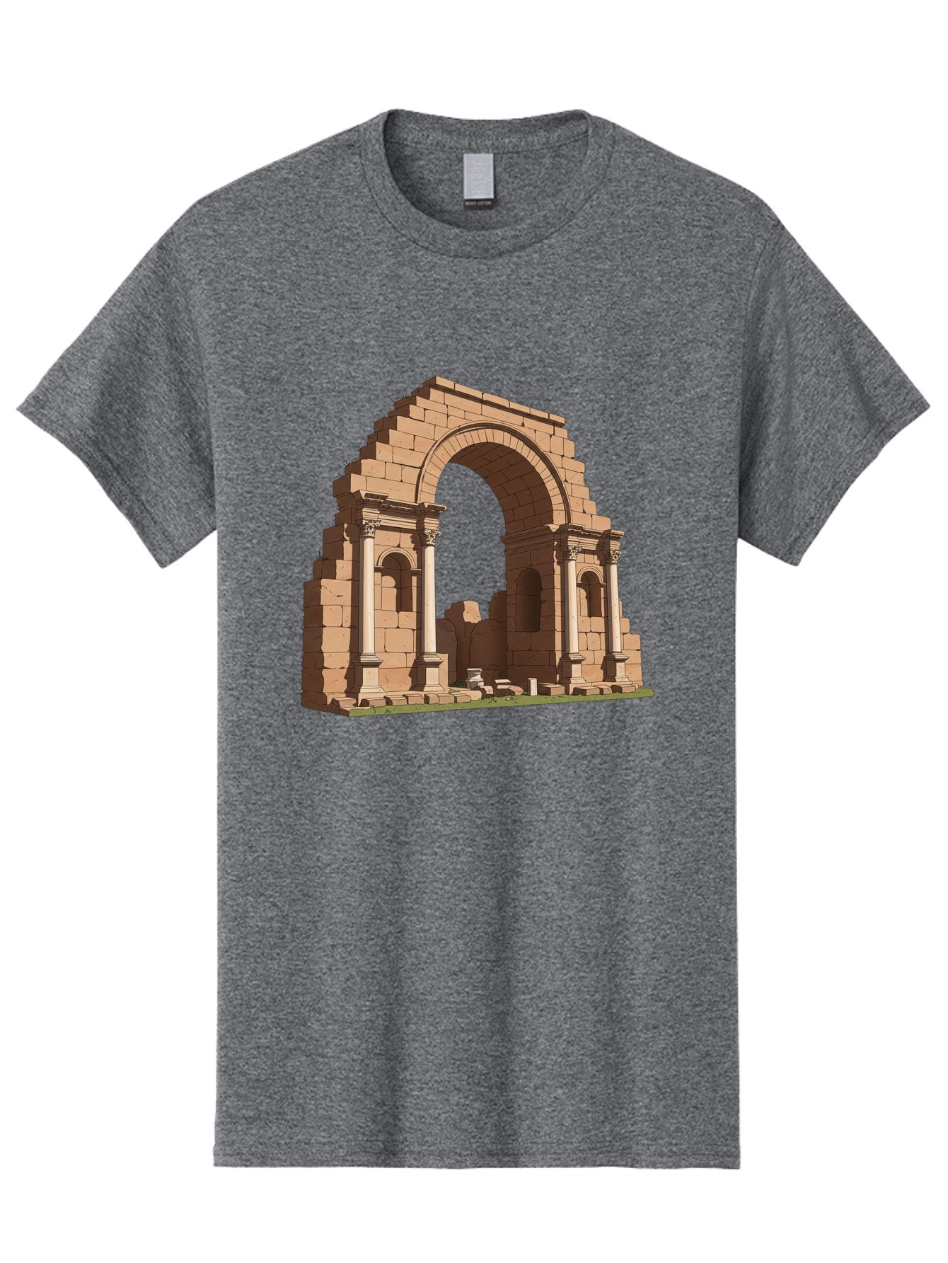 Archway-Ruins Men'S Graphic Tee, 100% Cotton, Comfortable Casual Summer Wear, Machine Washable, Vintage Camera, Old Camera, Antique Camera, Black Camera, Classic Photography, Photography Equipment, Nostalgic Device, Film Camera, Camera Art Bag146 7