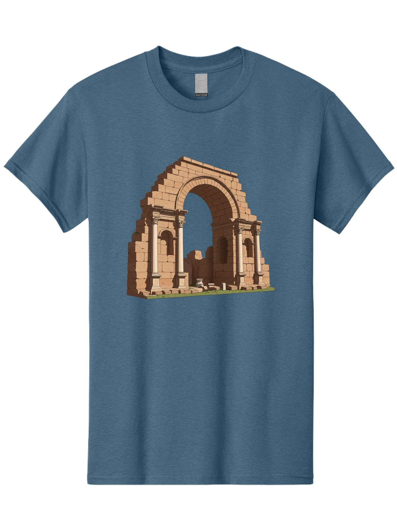 Archway-Ruins Men'S Graphic Tee, 100% Cotton, Comfortable Casual Summer Wear, Machine Washable, Vintage Camera, Old Camera, Antique Camera, Black Camera, Classic Photography, Photography Equipment, Nostalgic Device, Film Camera, Camera Art Bag146
