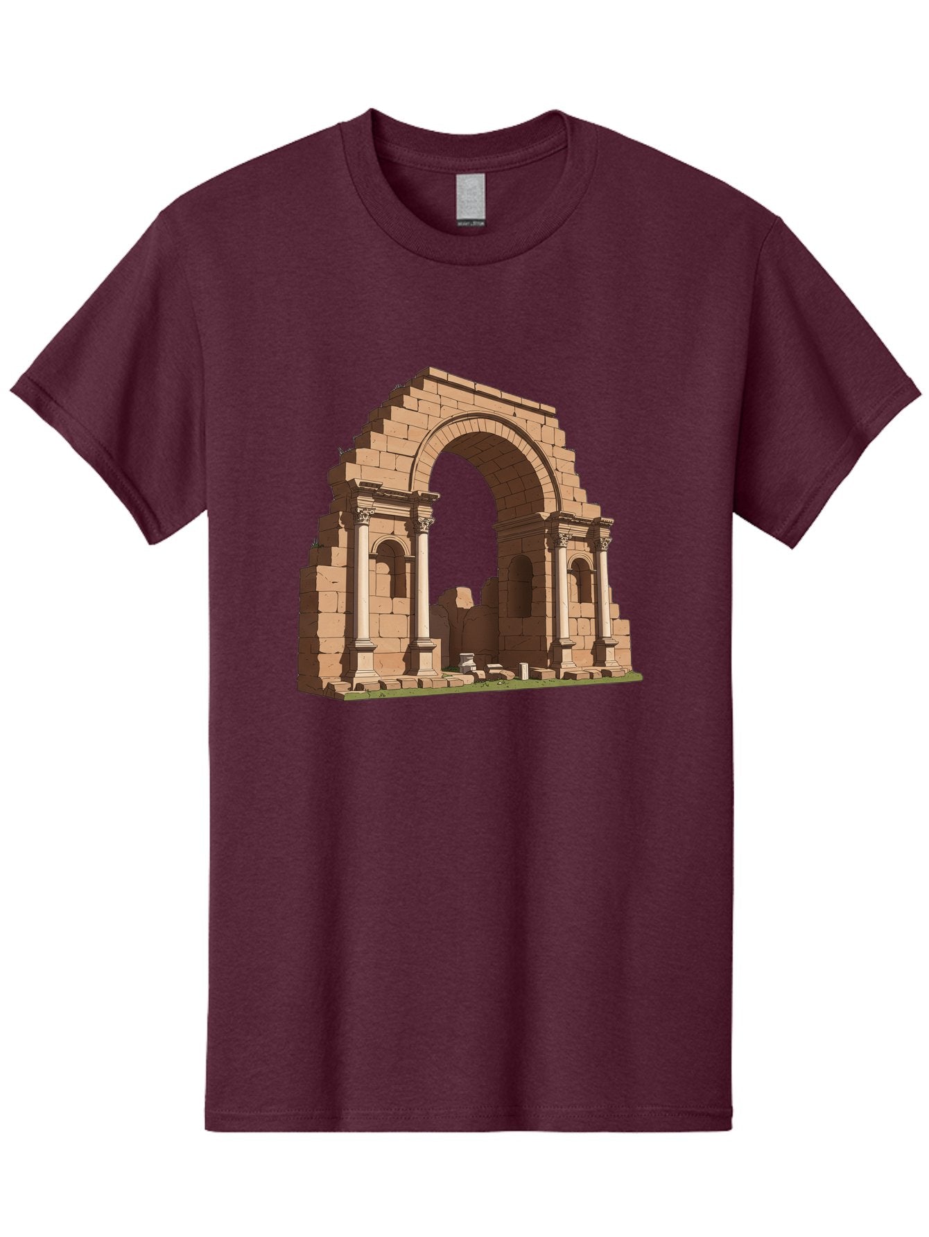 Archway-Ruins Men'S Graphic Tee, 100% Cotton, Comfortable Casual Summer Wear, Machine Washable, Vintage Camera, Old Camera, Antique Camera, Black Camera, Classic Photography, Photography Equipment, Nostalgic Device, Film Camera, Camera Art Bag146 11