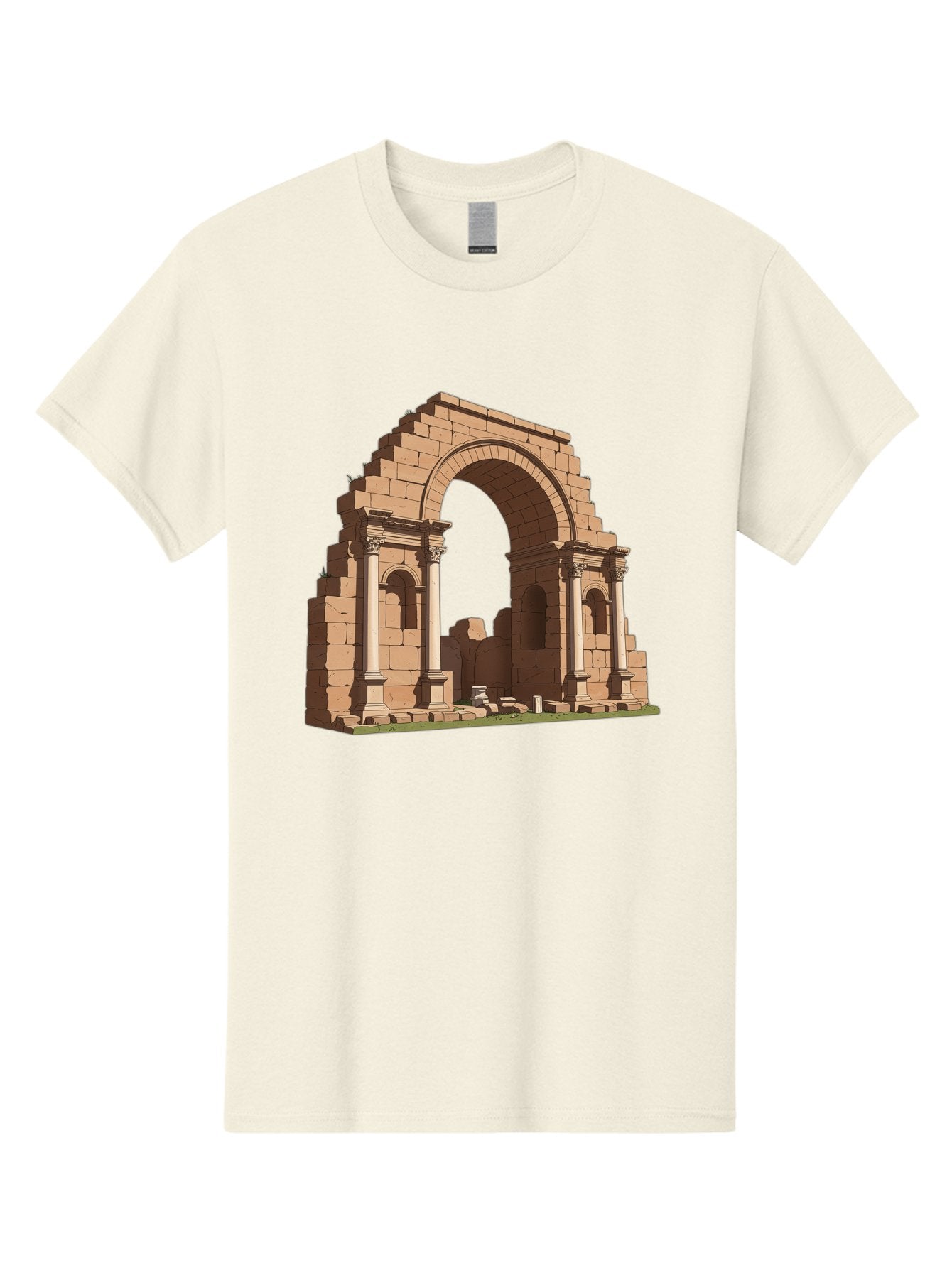 Archway-Ruins Men'S Graphic Tee, 100% Cotton, Comfortable Casual Summer Wear, Machine Washable, Vintage Camera, Old Camera, Antique Camera, Black Camera, Classic Photography, Photography Equipment, Nostalgic Device, Film Camera, Camera Art Bag146 12