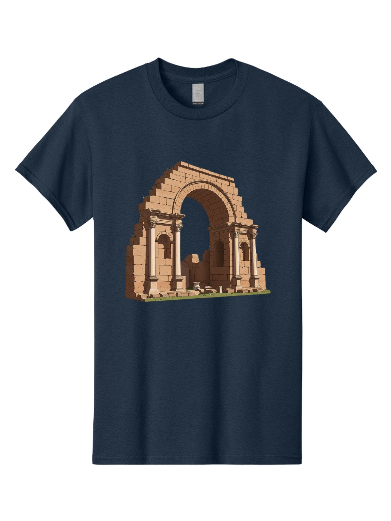 Archway-Ruins Men'S Graphic Tee, 100% Cotton, Comfortable Casual Summer Wear, Machine Washable, Vintage Camera, Old Camera, Antique Camera, Black Camera, Classic Photography, Photography Equipment, Nostalgic Device, Film Camera, Camera Art Bag146 3