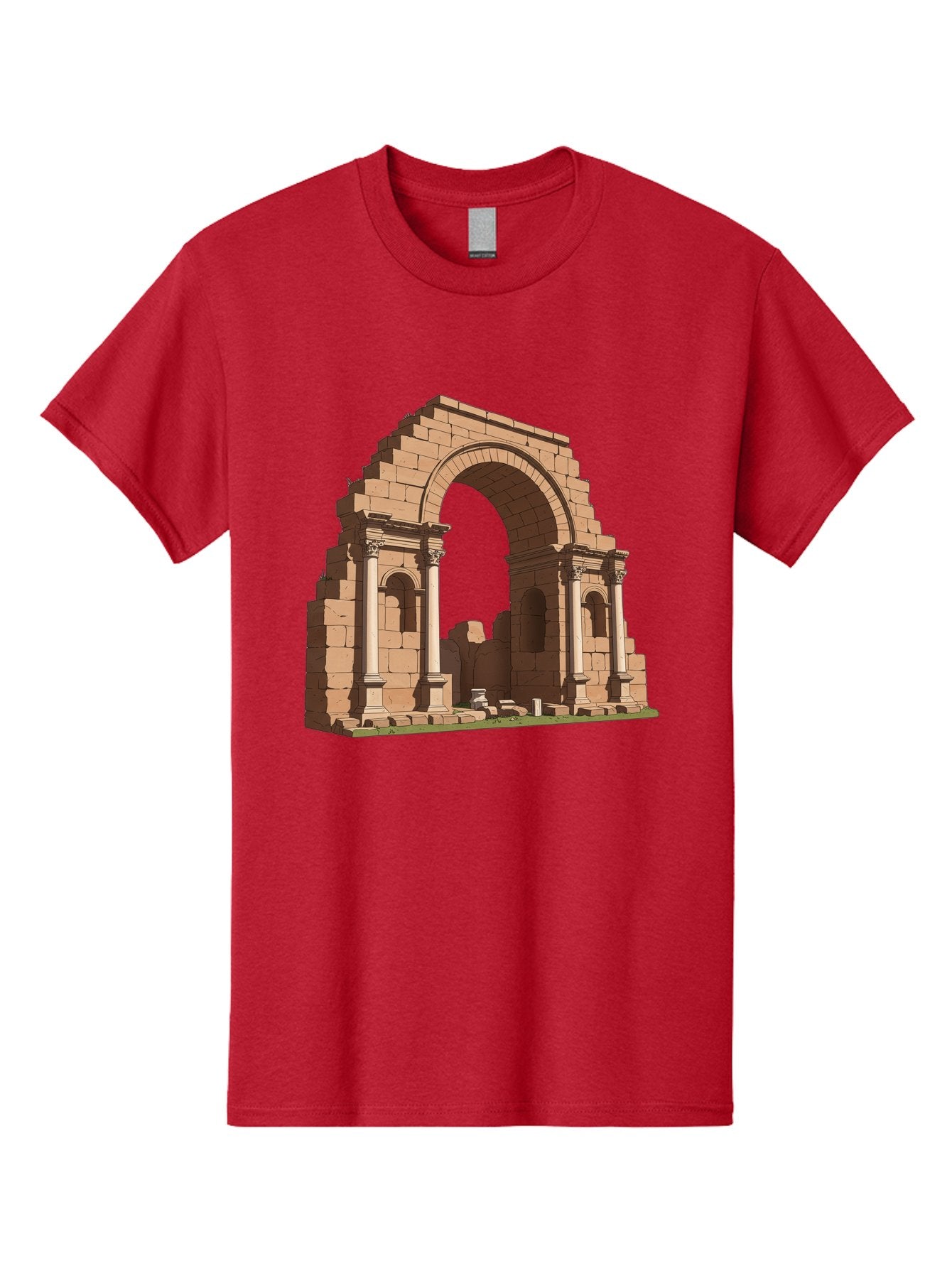 Archway-Ruins Men'S Graphic Tee, 100% Cotton, Comfortable Casual Summer Wear, Machine Washable, Vintage Camera, Old Camera, Antique Camera, Black Camera, Classic Photography, Photography Equipment, Nostalgic Device, Film Camera, Camera Art Bag146 10