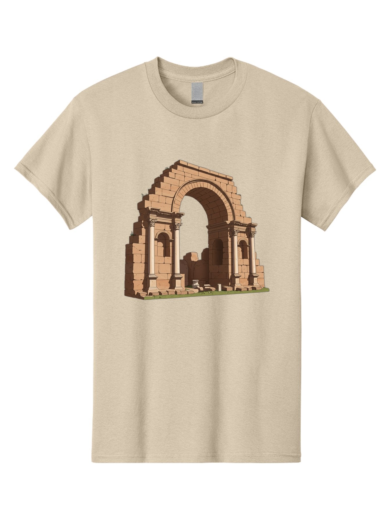 Archway-Ruins Men'S Graphic Tee, 100% Cotton, Comfortable Casual Summer Wear, Machine Washable, Vintage Camera, Old Camera, Antique Camera, Black Camera, Classic Photography, Photography Equipment, Nostalgic Device, Film Camera, Camera Art Bag146 13