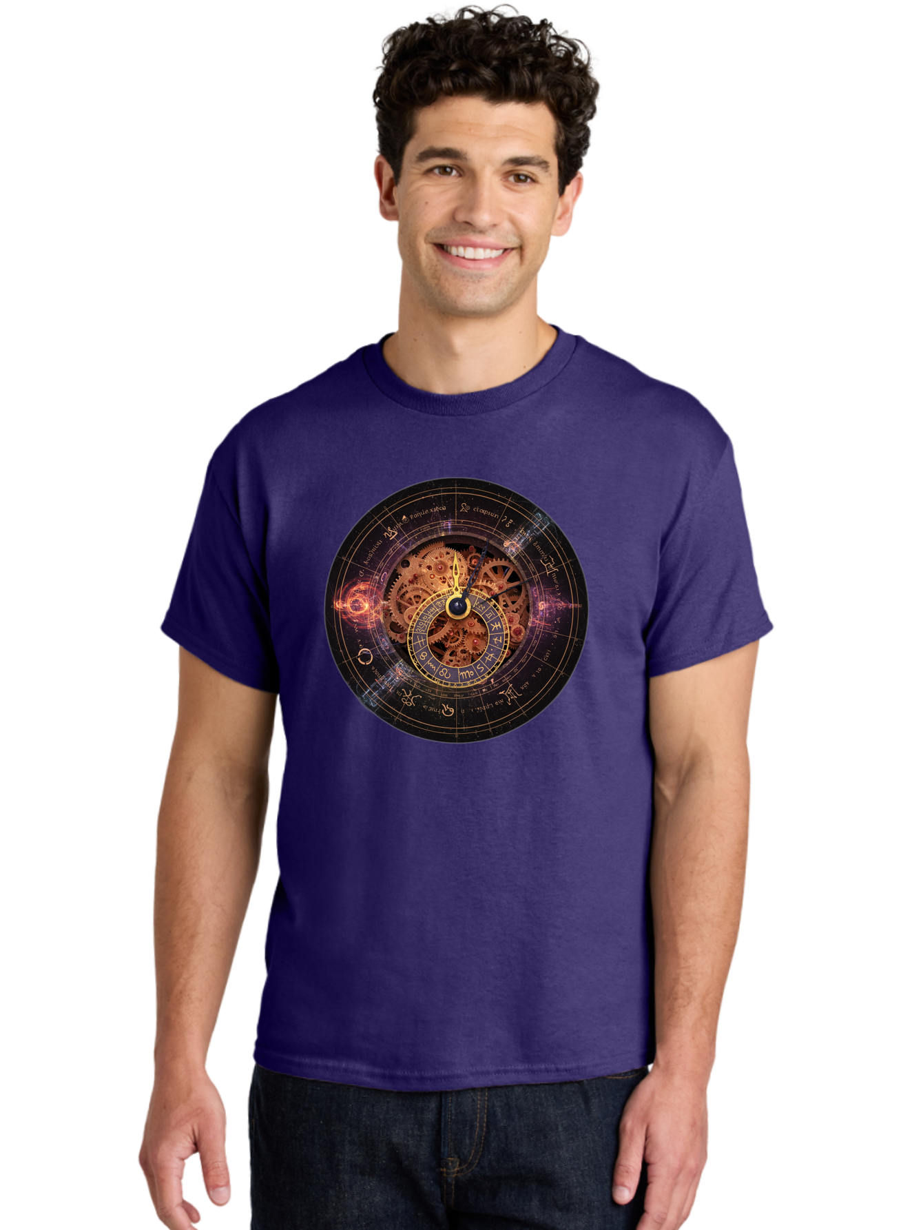 Astrological-Clock Men'S Graphic Tee, 100% Cotton, Comfortable Casual Summer Wear, Machine Washable, Vintage Camera, Old Camera, Antique Camera, Black Camera, Classic Photography, Photography Equipment, Nostalgic Device, Film Camera, Bag151 24