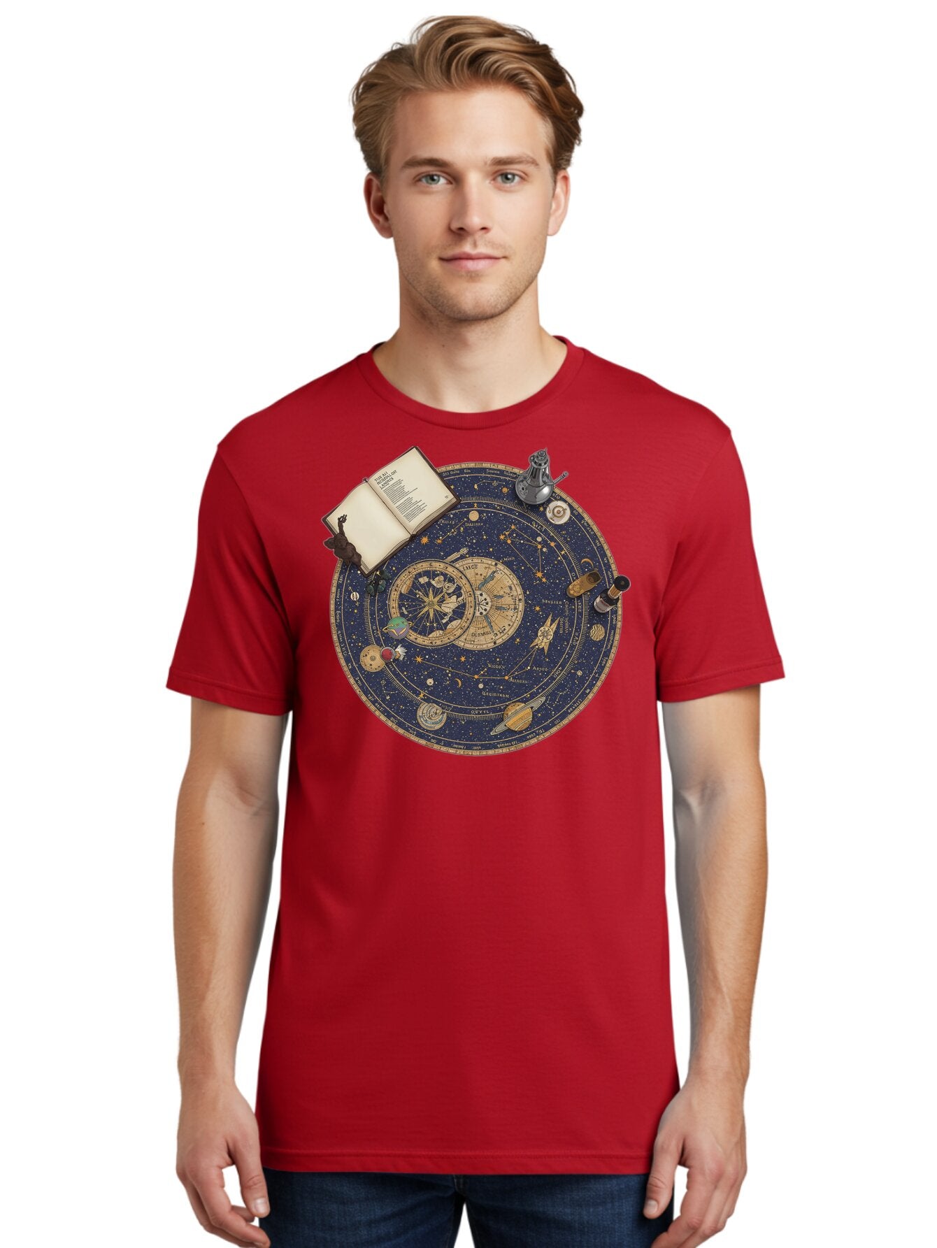 Astronomy-Wheel Men'S Graphic Tee, 100% Cotton, Comfortable Casual Summer Wear, Machine Washable, Vintage Camera, Old Camera, Antique Camera, Black Camera, Classic Photography, Photography Equipment, Nostalgic Device, Film Camera, Camera Art Bag153 26