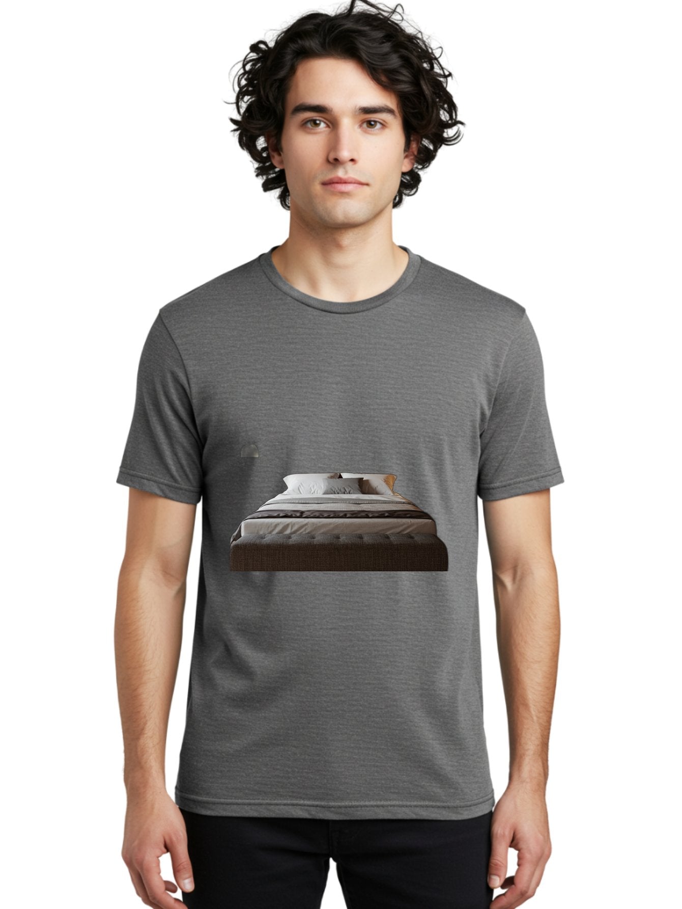 Bed-With-White-Pillows Men'S Graphic Tee, 100% Cotton, Comfortable Casual Summer Wear, Machine Washable, Vintage Camera, Old Camera, Antique Camera, Black Camera, Classic Photography, Photography Equipment, Nostalgic Device, Film Camera, Bag168 29