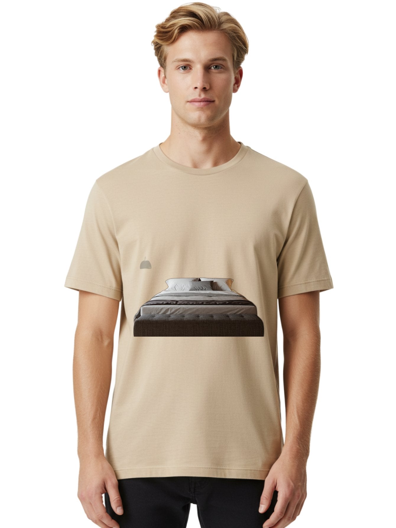 Bed-With-White-Pillows Men'S Graphic Tee, 100% Cotton, Comfortable Casual Summer Wear, Machine Washable, Vintage Camera, Old Camera, Antique Camera, Black Camera, Classic Photography, Photography Equipment, Nostalgic Device, Film Camera, Bag168 22