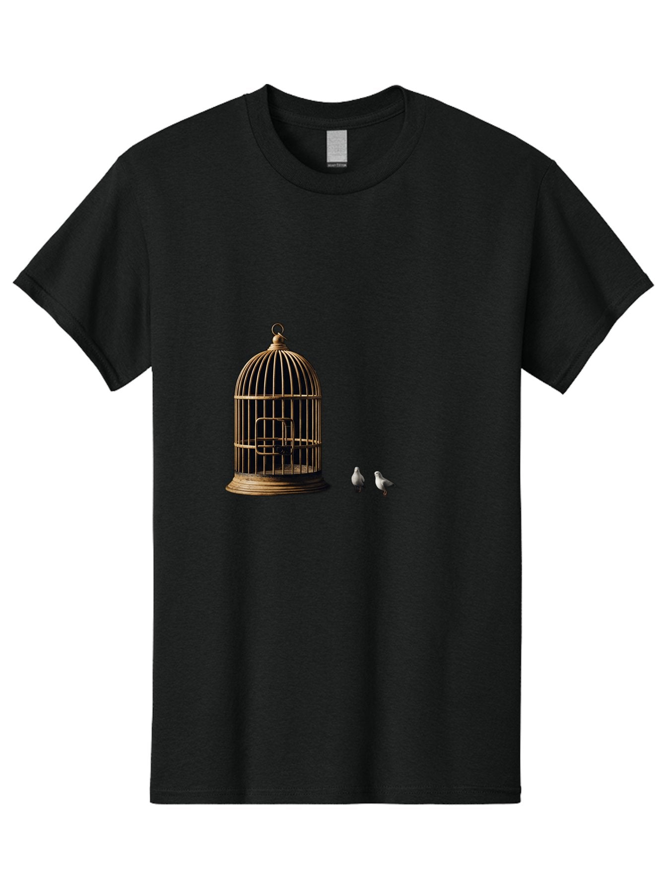 Bird-Cage-And-Birds Men'S Graphic Tee, 100% Cotton, Comfortable Casual Summer Wear, Machine Washable, Vintage Camera, Old Camera, Antique Camera, Black Camera, Classic Photography, Photography Equipment, Nostalgic Device, Film Camera, Bag172 5