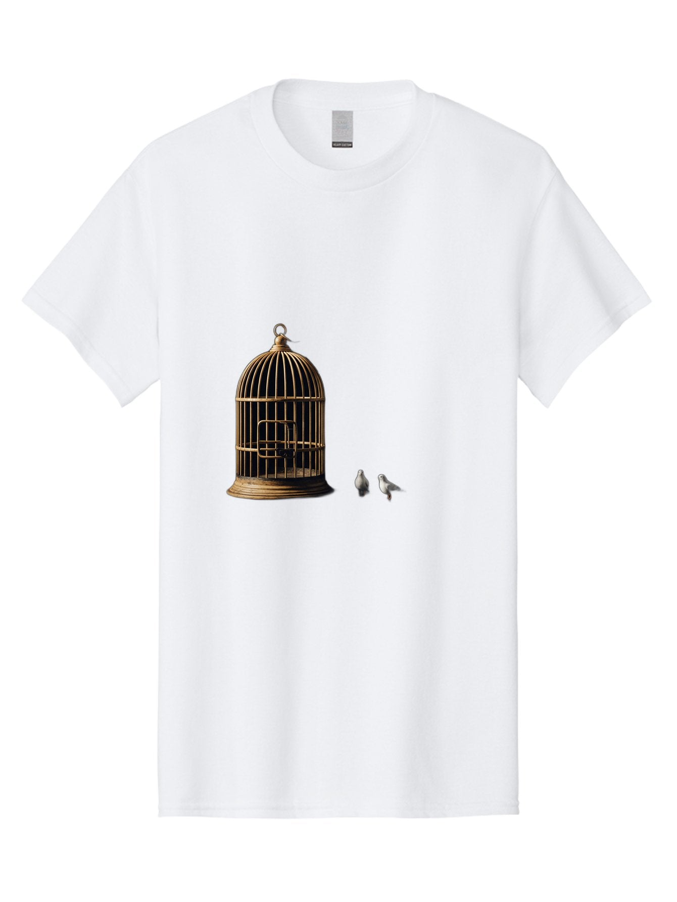 Bird-Cage-And-Birds Men'S Graphic Tee, 100% Cotton, Comfortable Casual Summer Wear, Machine Washable, Vintage Camera, Old Camera, Antique Camera, Black Camera, Classic Photography, Photography Equipment, Nostalgic Device, Film Camera, Bag172 7