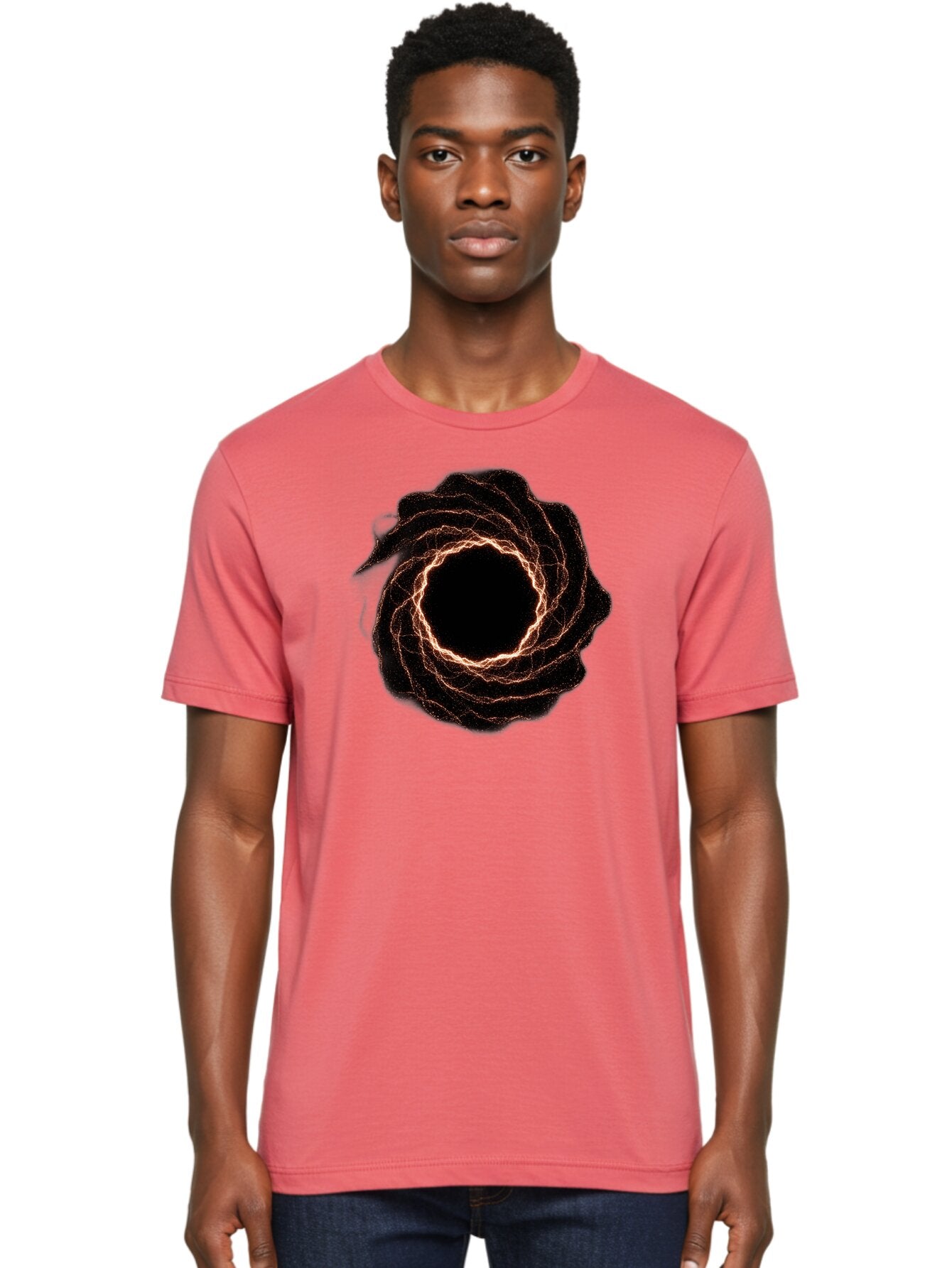 Black-Hole-Vortex Men'S Graphic Tee, 100% Cotton, Comfortable Casual Summer Wear, Machine Washable, Vintage Camera, Old Camera, Antique Camera, Black Camera, Classic Photography, Photography Equipment, Nostalgic Device, Film Camera, Camera Art Bag180 27