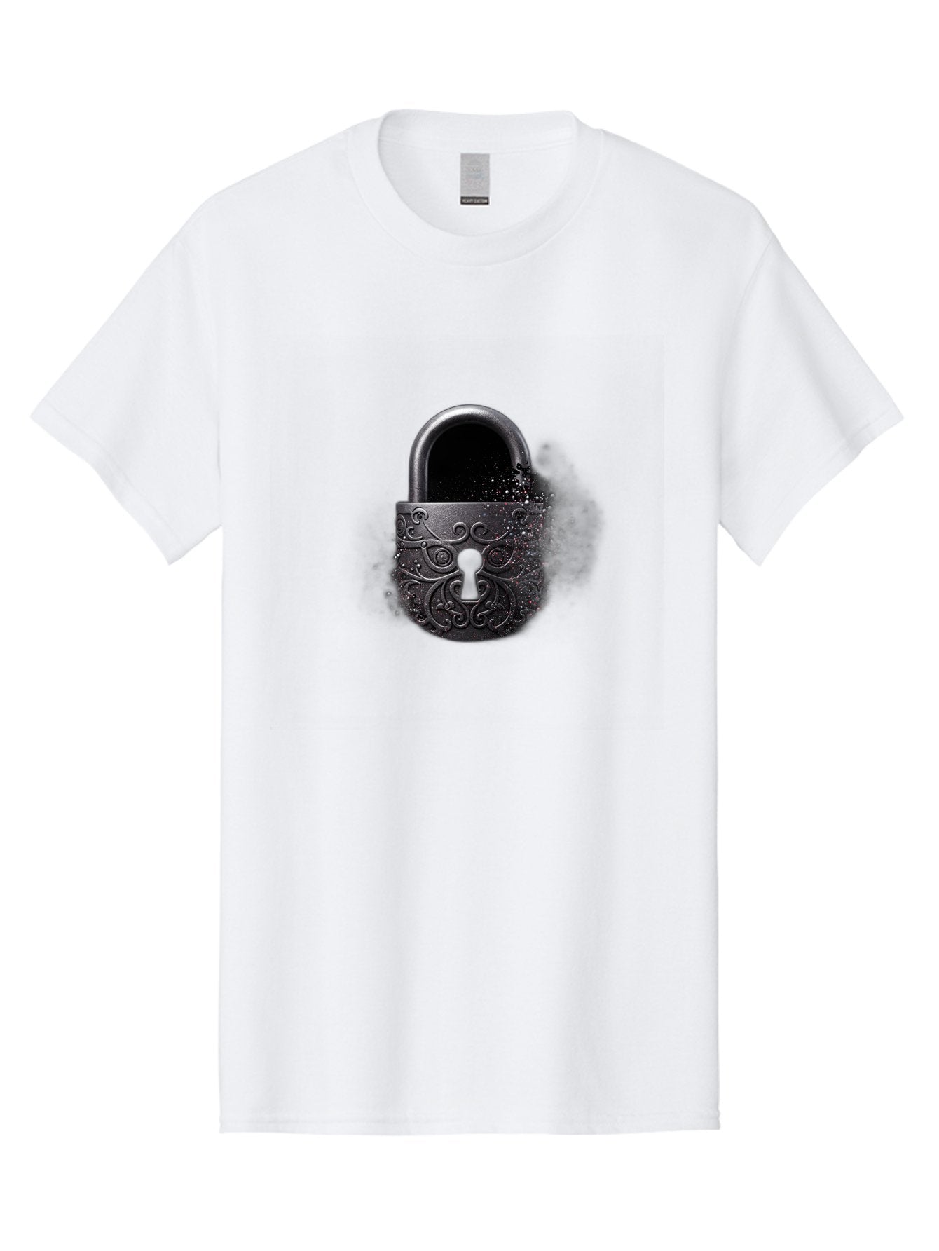 Black-Padlock Men'S Graphic Tee, 100% Cotton, Comfortable Casual Summer Wear, Machine Washable, Vintage Camera, Old Camera, Antique Camera, Black Camera, Classic Photography, Photography Equipment, Nostalgic Device, Film Camera, Camera Art Bag181 15