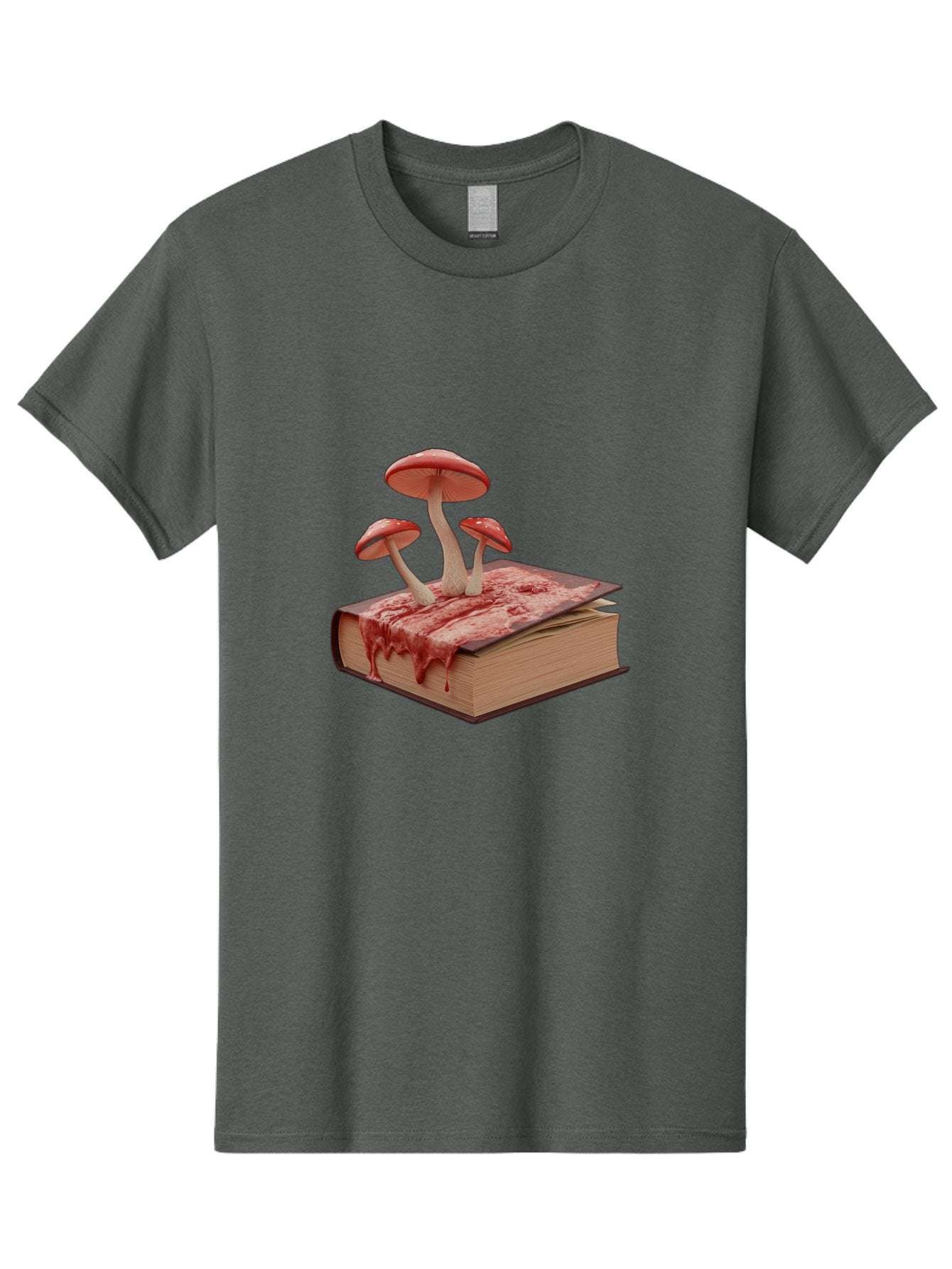 Bloody-Book-With-Mushrooms Men'S Graphic Tee, 100% Cotton, Comfortable Casual Summer Wear, Machine Washable, Vintage Camera, Old Camera, Antique Camera, Black Camera, Classic Photography, Photography Equipment, Nostalgic Device, Film Camera, Bag183 7