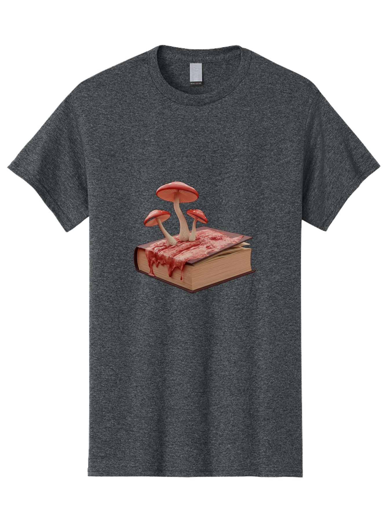 Bloody-Book-With-Mushrooms Men'S Graphic Tee, 100% Cotton, Comfortable Casual Summer Wear, Machine Washable, Vintage Camera, Old Camera, Antique Camera, Black Camera, Classic Photography, Photography Equipment, Nostalgic Device, Film Camera, Bag183 15