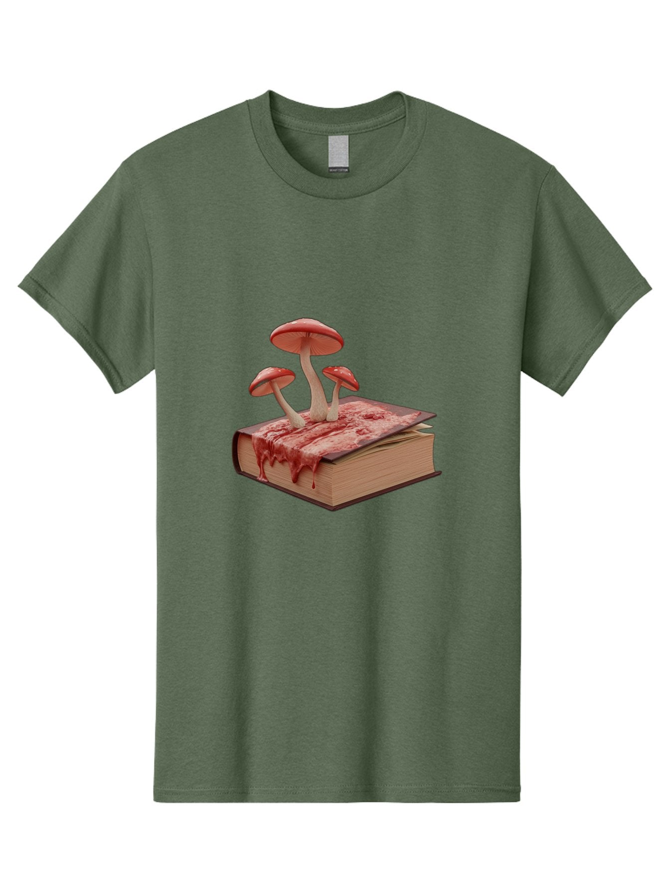 Bloody-Book-With-Mushrooms Men'S Graphic Tee, 100% Cotton, Comfortable Casual Summer Wear, Machine Washable, Vintage Camera, Old Camera, Antique Camera, Black Camera, Classic Photography, Photography Equipment, Nostalgic Device, Film Camera, Bag183 4