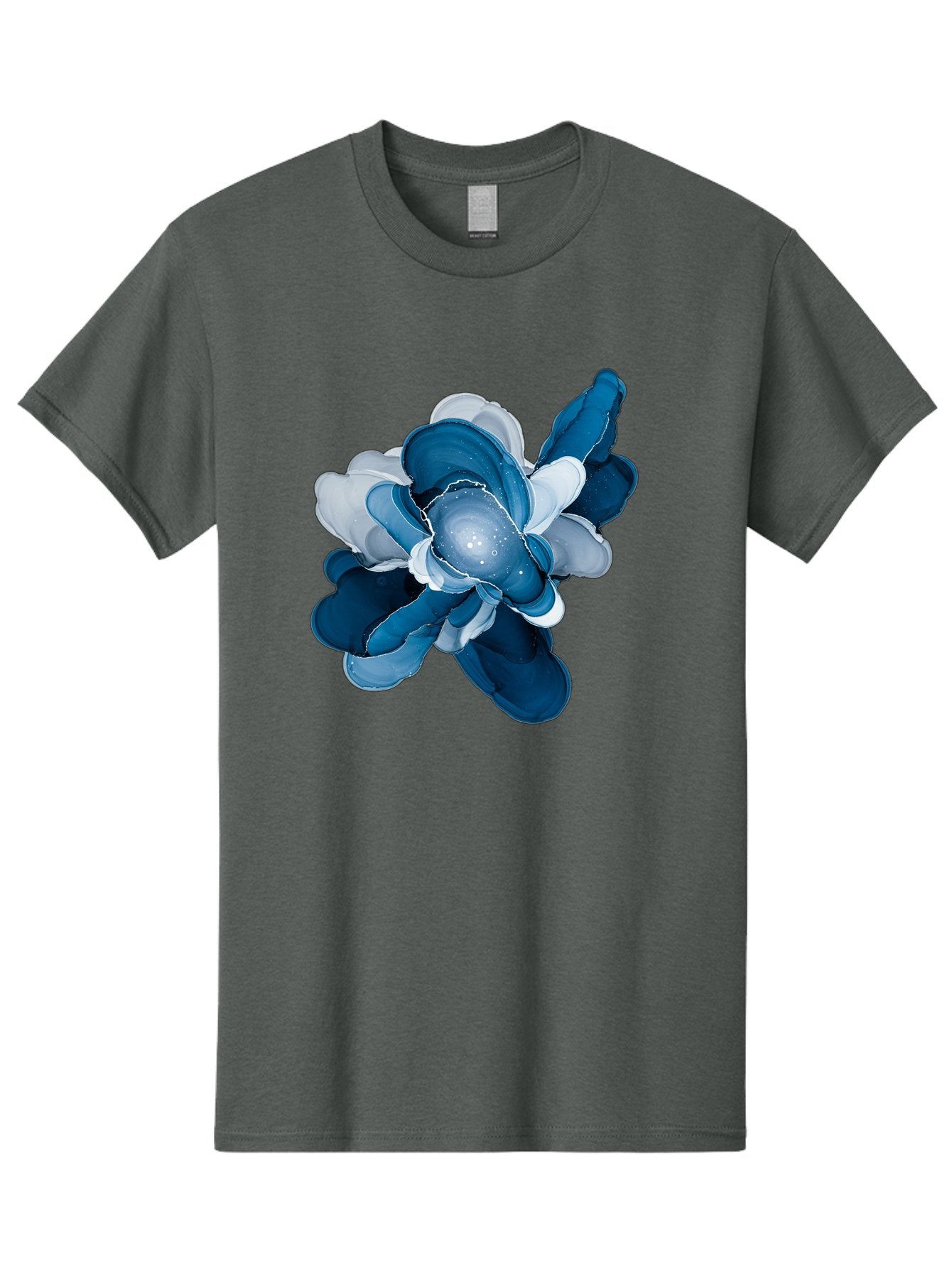 Blue-Digital-Flower Men'S Graphic Tee, 100% Cotton, Comfortable Casual Summer Wear, Machine Washable, Vintage Camera, Old Camera, Antique Camera, Black Camera, Classic Photography, Photography Equipment, Nostalgic Device, Film Camera, Bag191 14