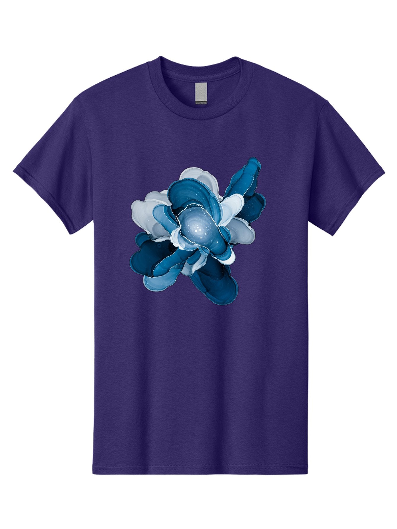 Blue-Digital-Flower Men'S Graphic Tee, 100% Cotton, Comfortable Casual Summer Wear, Machine Washable, Vintage Camera, Old Camera, Antique Camera, Black Camera, Classic Photography, Photography Equipment, Nostalgic Device, Film Camera, Bag191 10
