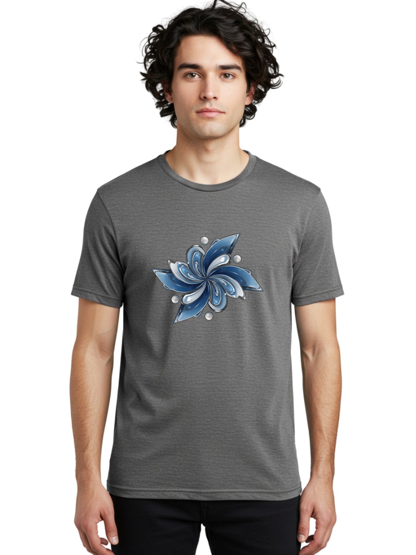 Blue-Flower Men'S Graphic Tee, 100% Cotton, Comfortable Casual Summer Wear, Machine Washable, Vintage Camera, Old Camera, Antique Camera, Black Camera, Classic Photography, Photography Equipment, Nostalgic Device, Film Camera, Camera Art Bag193 24