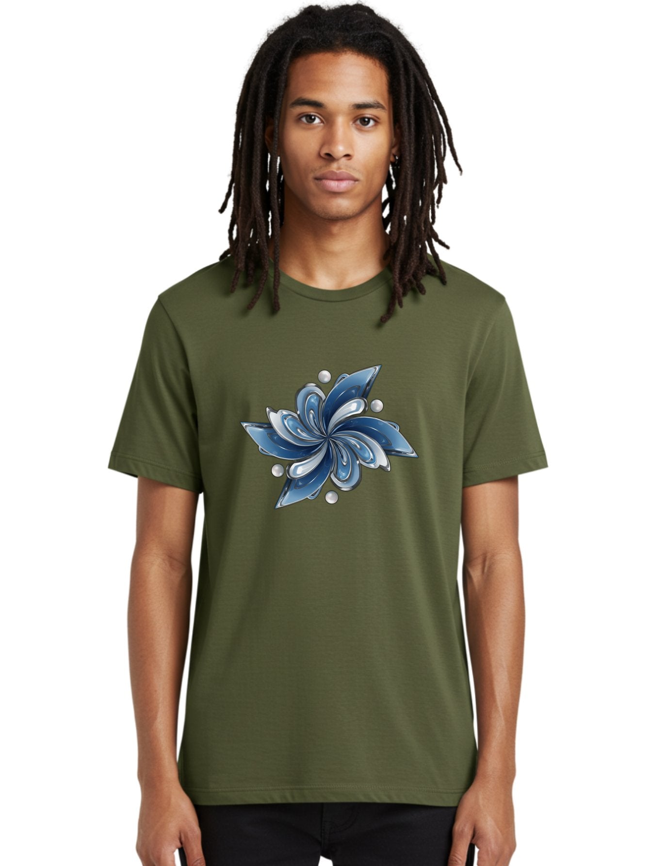 Blue-Flower Men'S Graphic Tee, 100% Cotton, Comfortable Casual Summer Wear, Machine Washable, Vintage Camera, Old Camera, Antique Camera, Black Camera, Classic Photography, Photography Equipment, Nostalgic Device, Film Camera, Camera Art Bag193 21