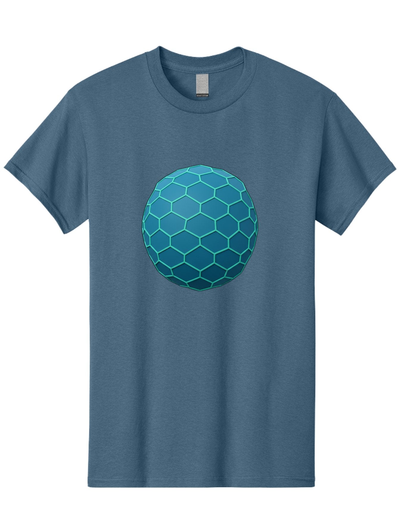Blue-Hexagonal-Sphere Men'S Graphic Tee, 100% Cotton, Comfortable Casual Summer Wear, Machine Washable, Vintage Camera, Old Camera, Antique Camera, Black Camera, Classic Photography, Photography Equipment, Nostalgic Device, Film Camera, Bag194 7