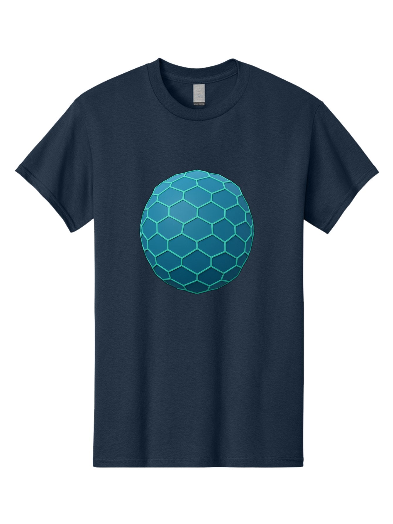 Blue-Hexagonal-Sphere Men'S Graphic Tee, 100% Cotton, Comfortable Casual Summer Wear, Machine Washable, Vintage Camera, Old Camera, Antique Camera, Black Camera, Classic Photography, Photography Equipment, Nostalgic Device, Film Camera, Bag194 5
