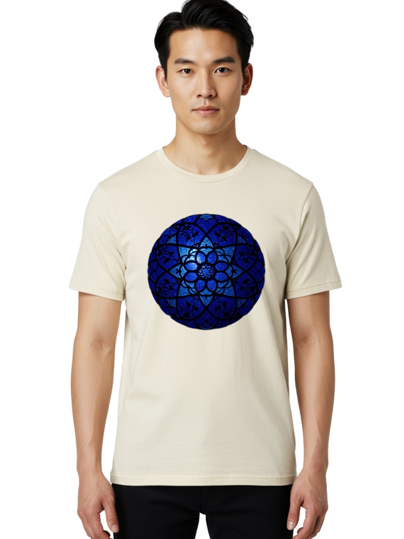 Blue-Lotus-Mandala Men'S Graphic Tee, 100% Cotton, Comfortable Casual Summer Wear, Machine Washable, Vintage Camera, Old Camera, Antique Camera, Black Camera, Classic Photography, Photography Equipment, Nostalgic Device, Film Camera, Bag196 20