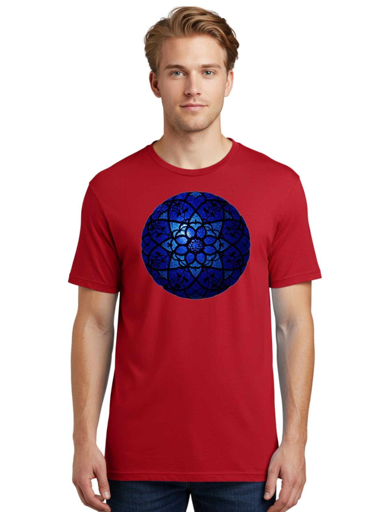 Blue-Lotus-Mandala Men'S Graphic Tee, 100% Cotton, Comfortable Casual Summer Wear, Machine Washable, Vintage Camera, Old Camera, Antique Camera, Black Camera, Classic Photography, Photography Equipment, Nostalgic Device, Film Camera, Bag196 16