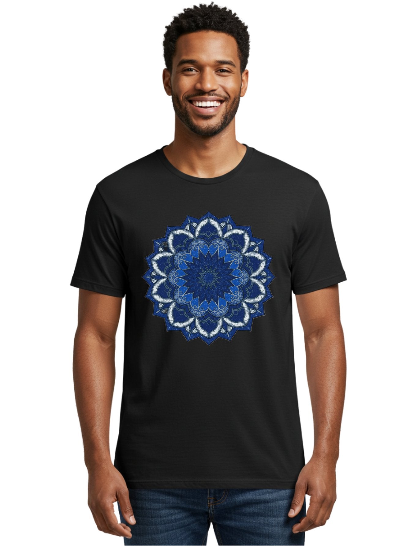 Blue-Mandala Men'S Graphic Tee, 100% Cotton, Comfortable Casual Summer Wear, Machine Washable, Vintage Camera, Old Camera, Antique Camera, Black Camera, Classic Photography, Photography Equipment, Nostalgic Device, Film Camera, Camera Art Bag197 27