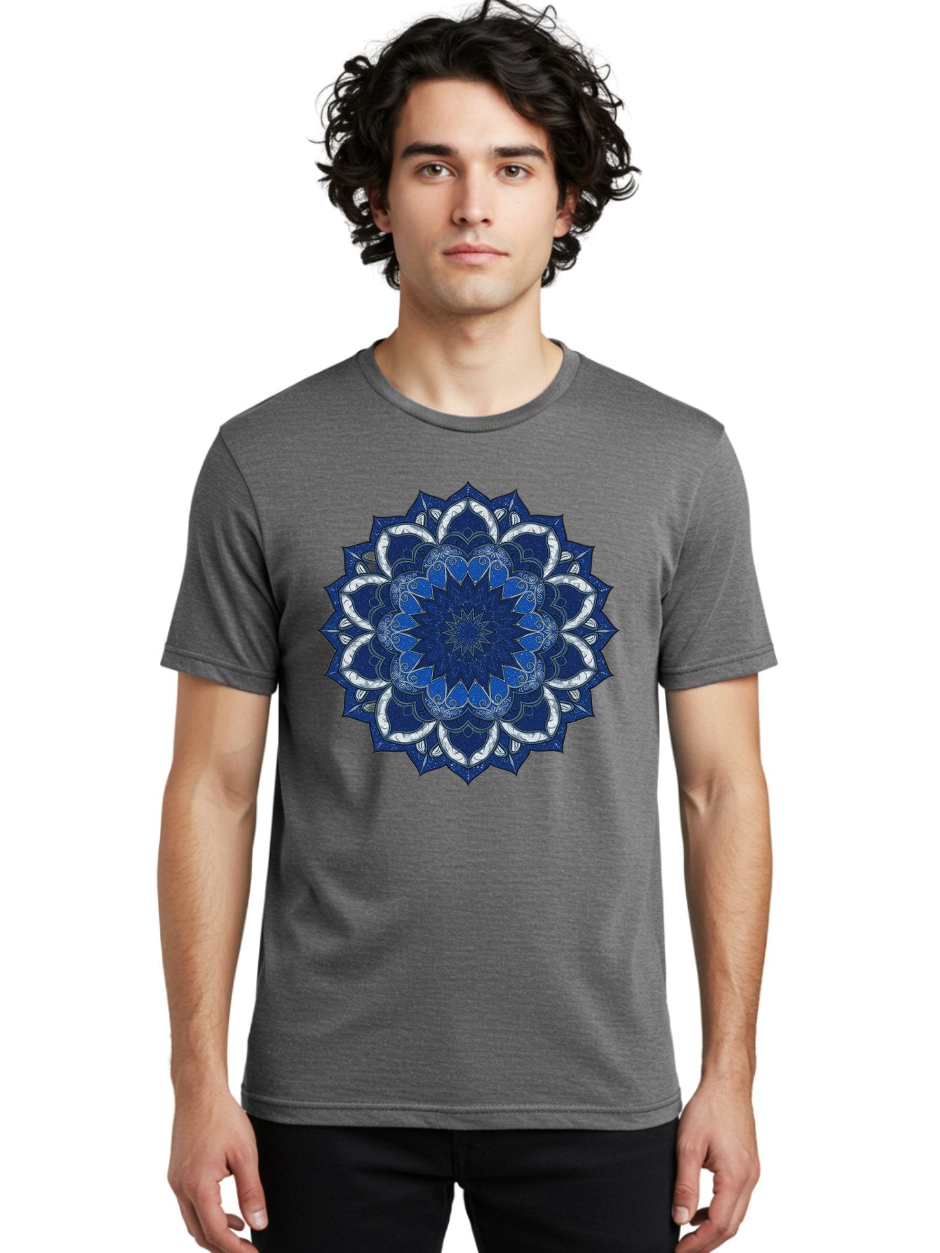 Blue-Mandala Men'S Graphic Tee, 100% Cotton, Comfortable Casual Summer Wear, Machine Washable, Vintage Camera, Old Camera, Antique Camera, Black Camera, Classic Photography, Photography Equipment, Nostalgic Device, Film Camera, Camera Art Bag197 23
