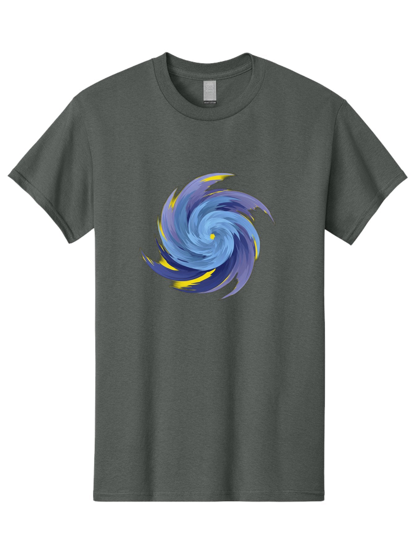 Blue-Spiral-Swirl Men'S Graphic Tee, 100% Cotton, Comfortable Casual Summer Wear, Machine Washable, Vintage Camera, Old Camera, Antique Camera, Black Camera, Classic Photography, Photography Equipment, Nostalgic Device, Film Camera, Camera Art Bag204 9