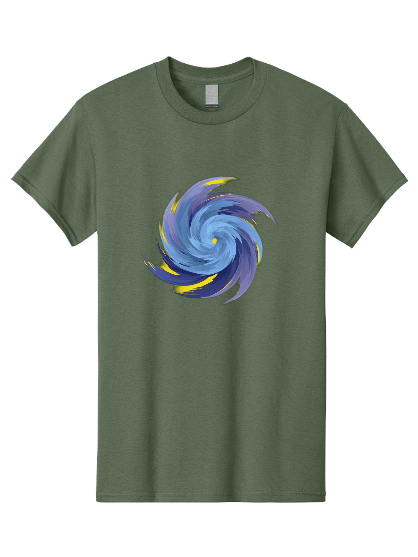 Blue-Spiral-Swirl Men'S Graphic Tee, 100% Cotton, Comfortable Casual Summer Wear, Machine Washable, Vintage Camera, Old Camera, Antique Camera, Black Camera, Classic Photography, Photography Equipment, Nostalgic Device, Film Camera, Camera Art Bag204 5