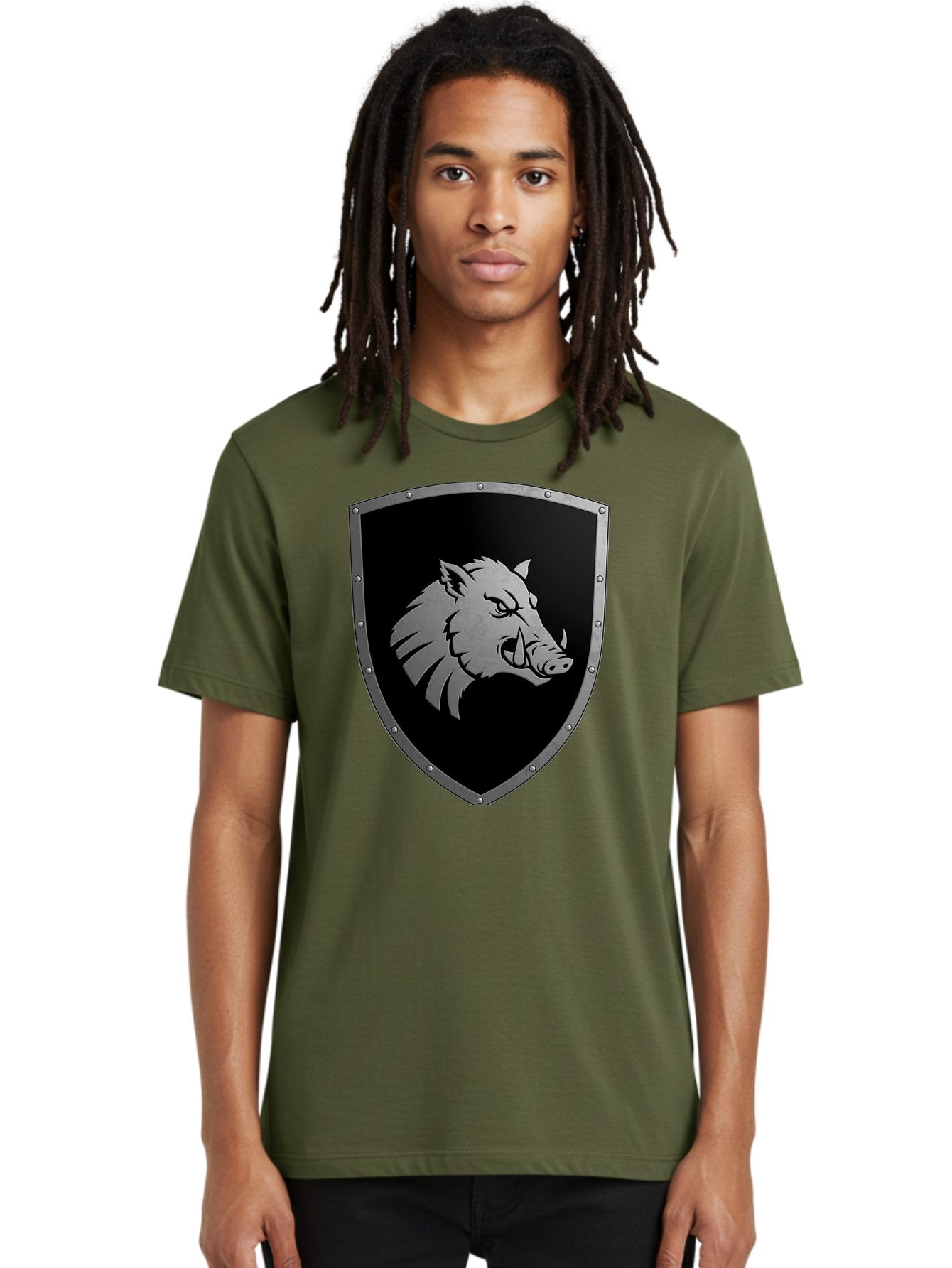 Boar-Head-Shield Men'S Graphic Tee, 100% Cotton, Comfortable Casual Summer Wear, Machine Washable, Vintage Camera, Old Camera, Antique Camera, Black Camera, Classic Photography, Photography Equipment, Nostalgic Device, Film Camera, Camera Art Bag210 28