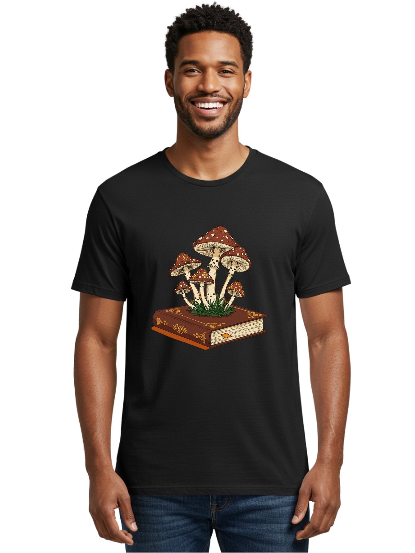 Book-With-Mushrooms Men'S Graphic Tee, 100% Cotton, Comfortable Casual Summer Wear, Machine Washable, Vintage Camera, Old Camera, Antique Camera, Black Camera, Classic Photography, Photography Equipment, Nostalgic Device, Film Camera, Bag212 29