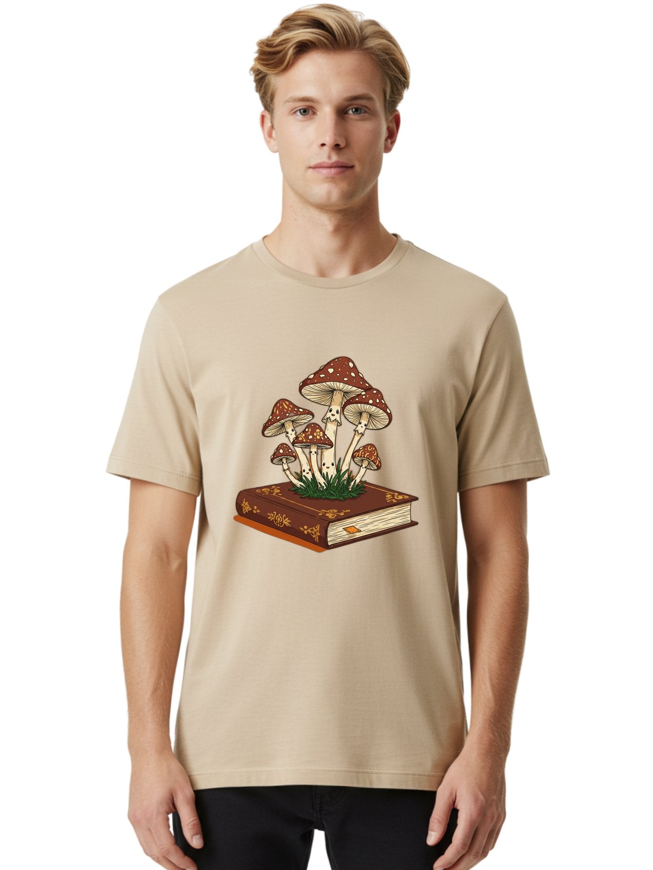 Book-With-Mushrooms Men'S Graphic Tee, 100% Cotton, Comfortable Casual Summer Wear, Machine Washable, Vintage Camera, Old Camera, Antique Camera, Black Camera, Classic Photography, Photography Equipment, Nostalgic Device, Film Camera, Bag212 17