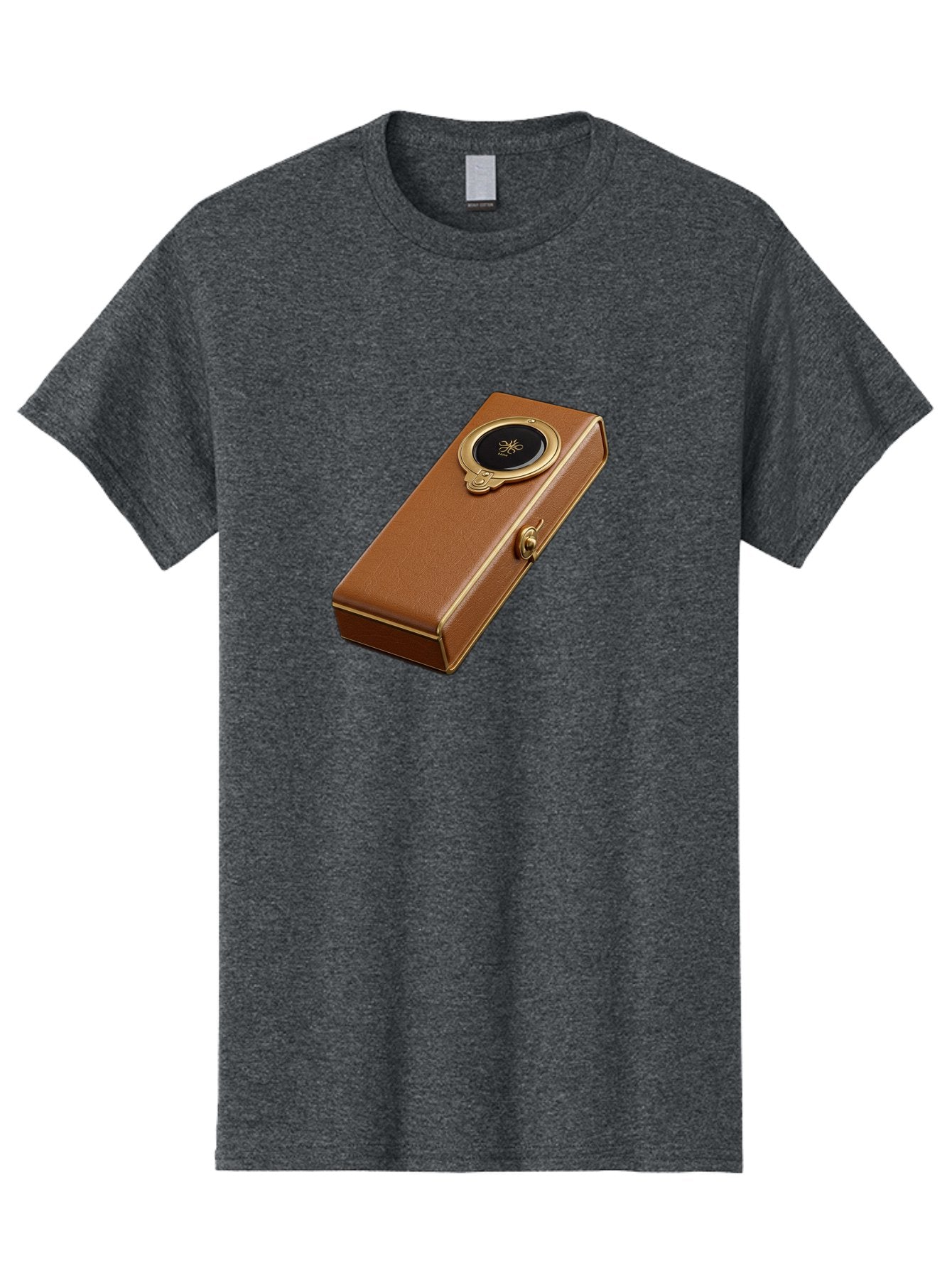 Brown-Leather-Box Men'S Graphic Tee, 100% Cotton, Comfortable Casual Summer Wear, Machine Washable, Vintage Camera, Old Camera, Antique Camera, Black Camera, Classic Photography, Photography Equipment, Nostalgic Device, Film Camera, Camera Art Bag217