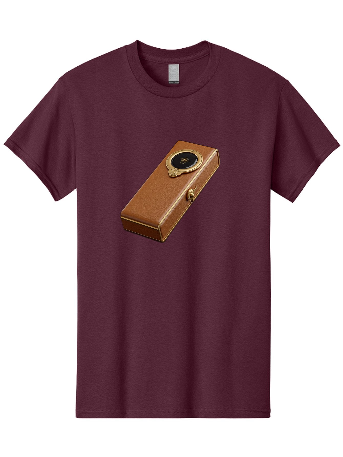 Brown-Leather-Box Men'S Graphic Tee, 100% Cotton, Comfortable Casual Summer Wear, Machine Washable, Vintage Camera, Old Camera, Antique Camera, Black Camera, Classic Photography, Photography Equipment, Nostalgic Device, Film Camera, Camera Art Bag217 14
