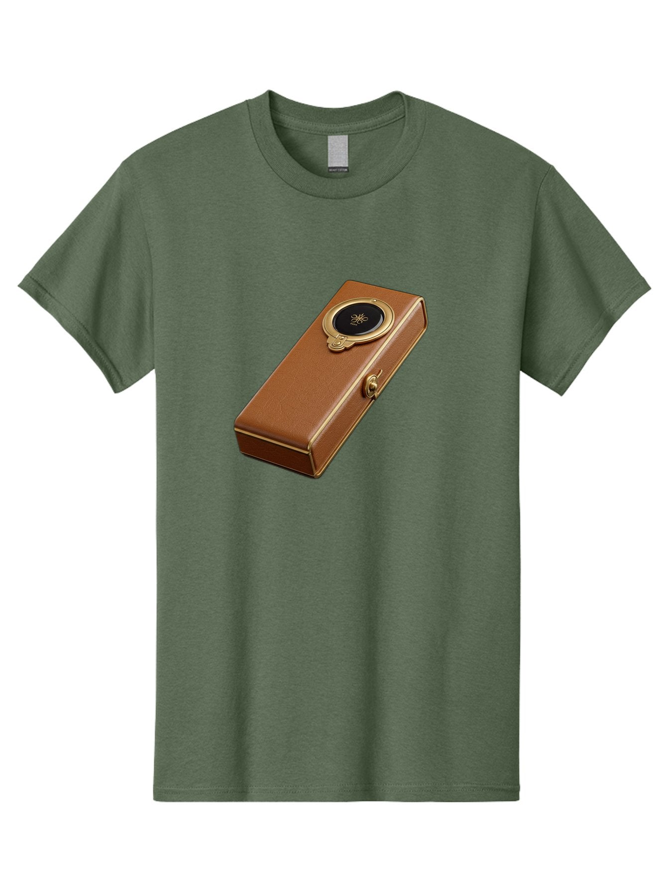 Brown-Leather-Box Men'S Graphic Tee, 100% Cotton, Comfortable Casual Summer Wear, Machine Washable, Vintage Camera, Old Camera, Antique Camera, Black Camera, Classic Photography, Photography Equipment, Nostalgic Device, Film Camera, Camera Art Bag217 4