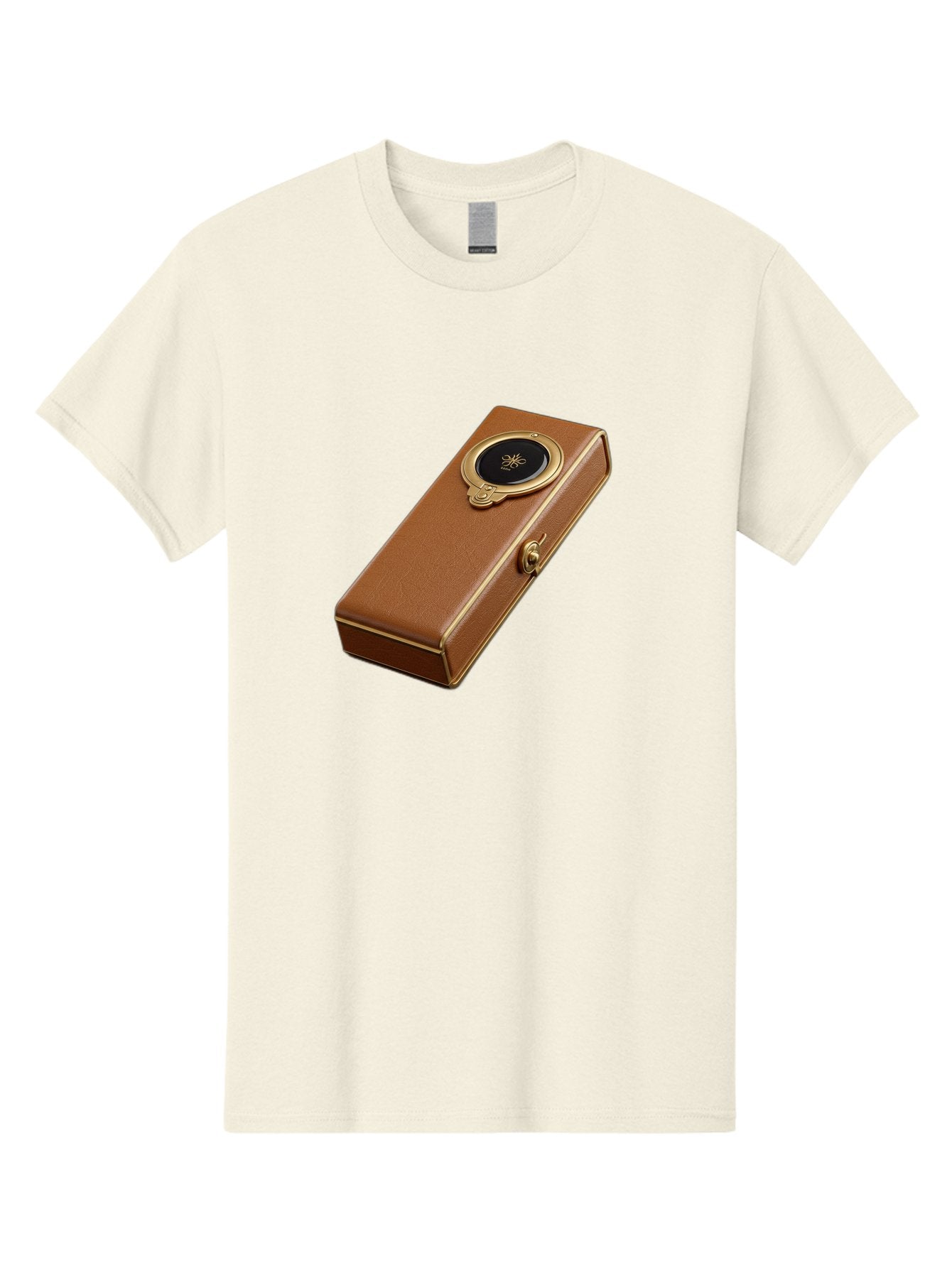 Brown-Leather-Box Men'S Graphic Tee, 100% Cotton, Comfortable Casual Summer Wear, Machine Washable, Vintage Camera, Old Camera, Antique Camera, Black Camera, Classic Photography, Photography Equipment, Nostalgic Device, Film Camera, Camera Art Bag217 6