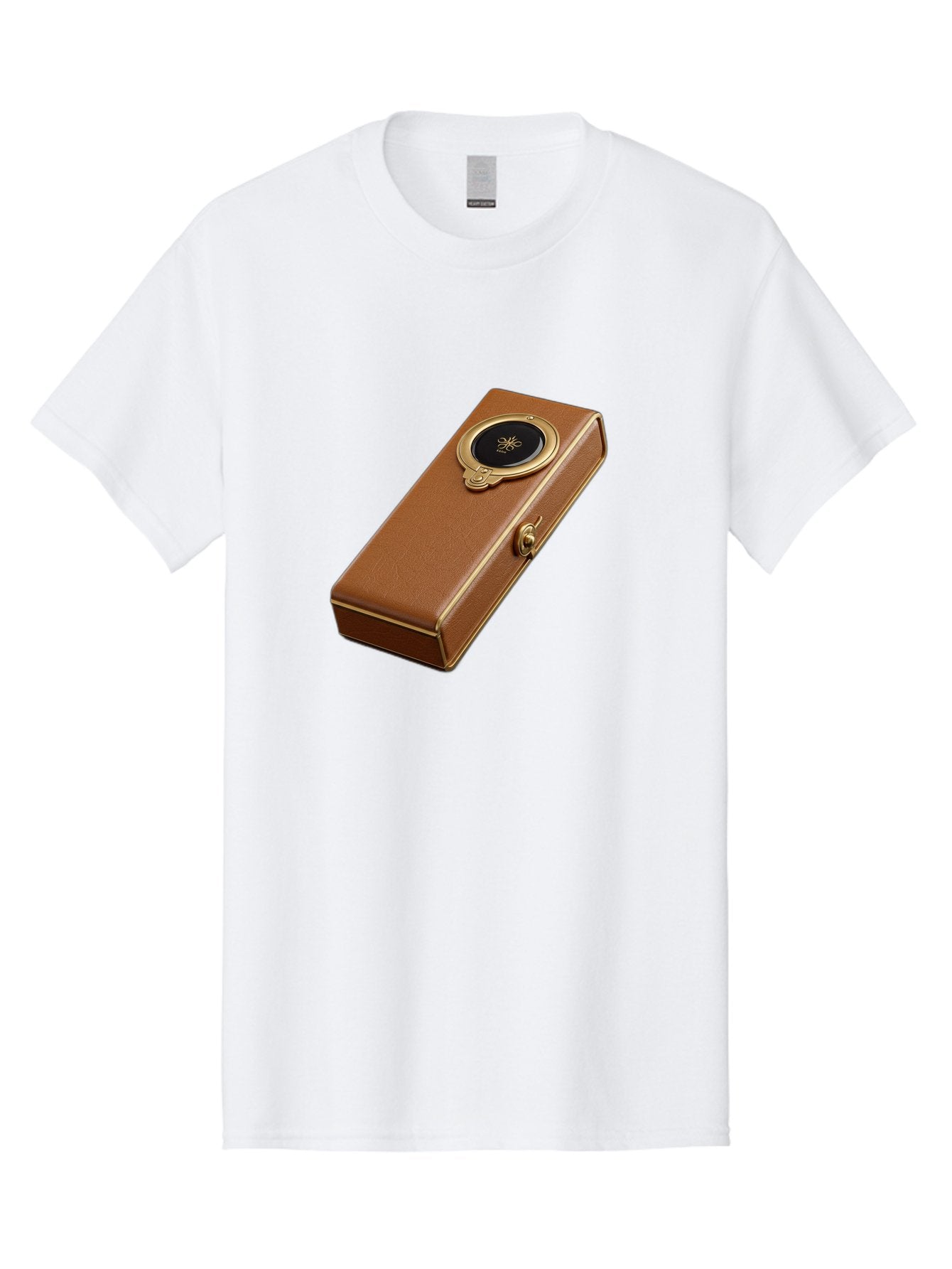 Brown-Leather-Box Men'S Graphic Tee, 100% Cotton, Comfortable Casual Summer Wear, Machine Washable, Vintage Camera, Old Camera, Antique Camera, Black Camera, Classic Photography, Photography Equipment, Nostalgic Device, Film Camera, Camera Art Bag217 11