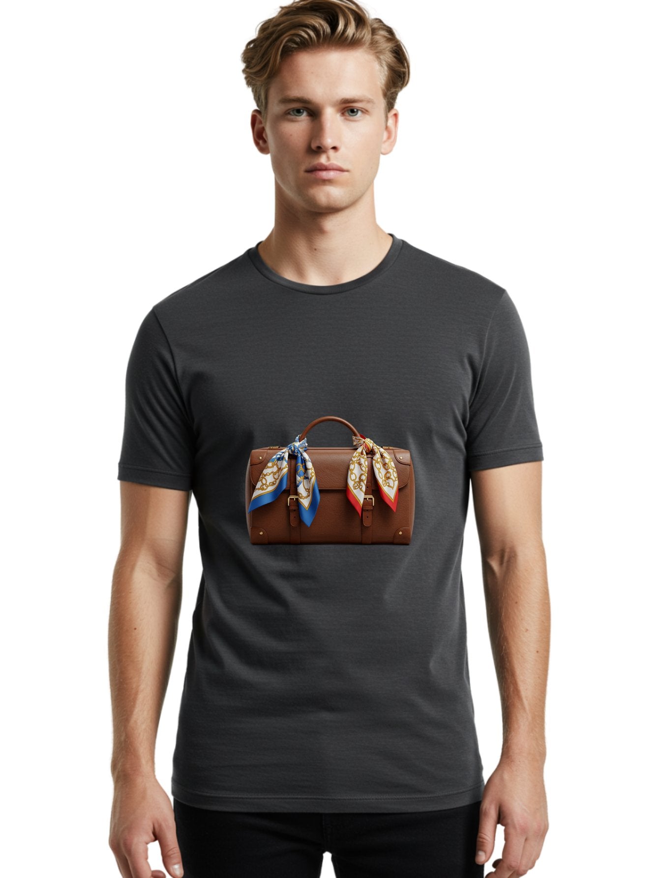 Brown-Leather-Handbag Men'S Graphic Tee, 100% Cotton, Comfortable Casual Summer Wear, Machine Washable, Vintage Camera, Old Camera, Antique Camera, Black Camera, Classic Photography, Photography Equipment, Nostalgic Device, Film Camera, Bag218 27
