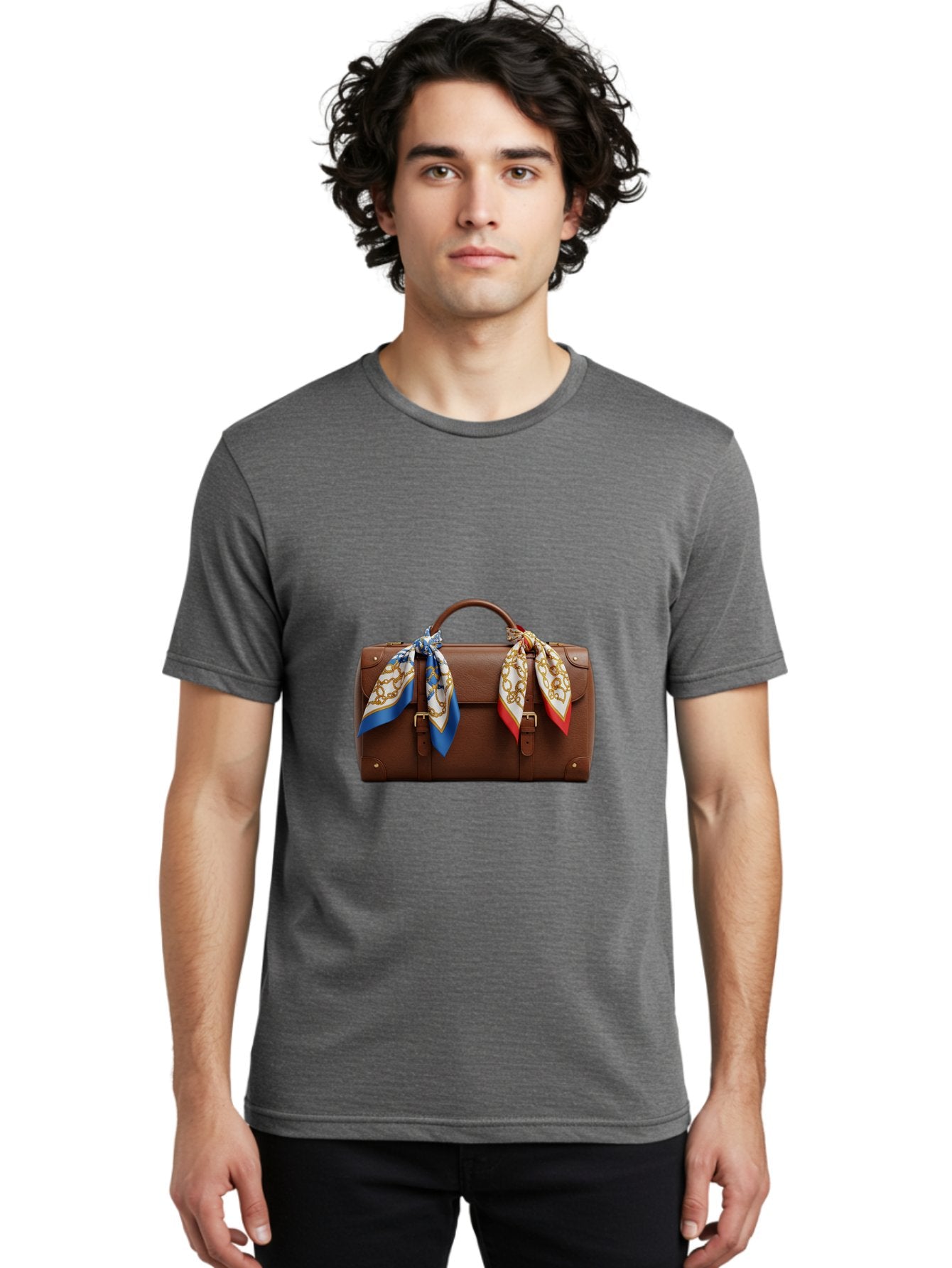 Brown-Leather-Handbag Men'S Graphic Tee, 100% Cotton, Comfortable Casual Summer Wear, Machine Washable, Vintage Camera, Old Camera, Antique Camera, Black Camera, Classic Photography, Photography Equipment, Nostalgic Device, Film Camera, Bag218 26