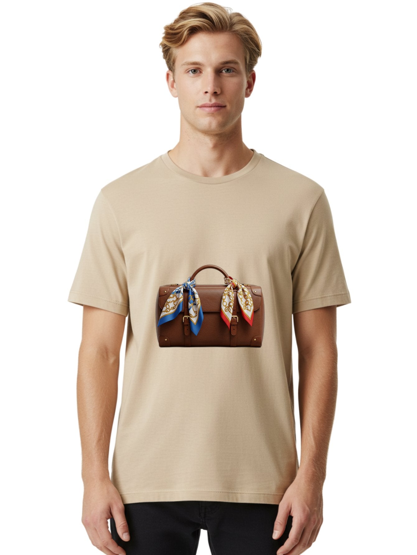 Brown-Leather-Handbag Men'S Graphic Tee, 100% Cotton, Comfortable Casual Summer Wear, Machine Washable, Vintage Camera, Old Camera, Antique Camera, Black Camera, Classic Photography, Photography Equipment, Nostalgic Device, Film Camera, Bag218 28