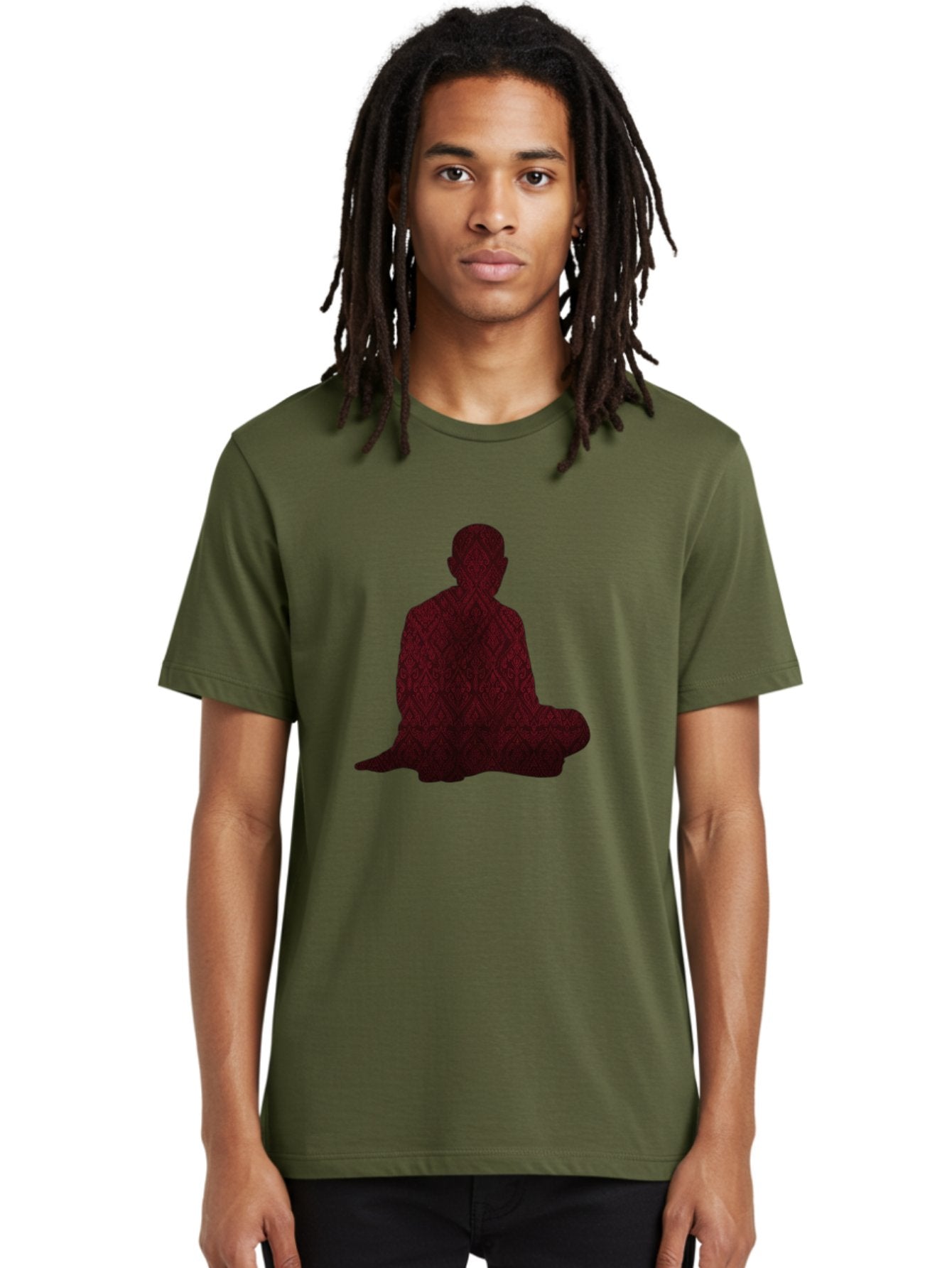 Buddha-Silhouette Men'S Graphic Tee, 100% Cotton, Comfortable Casual Summer Wear, Machine Washable, Vintage Camera, Old Camera, Antique Camera, Black Camera, Classic Photography, Photography Equipment, Nostalgic Device, Film Camera, Camera Art Bag222 24